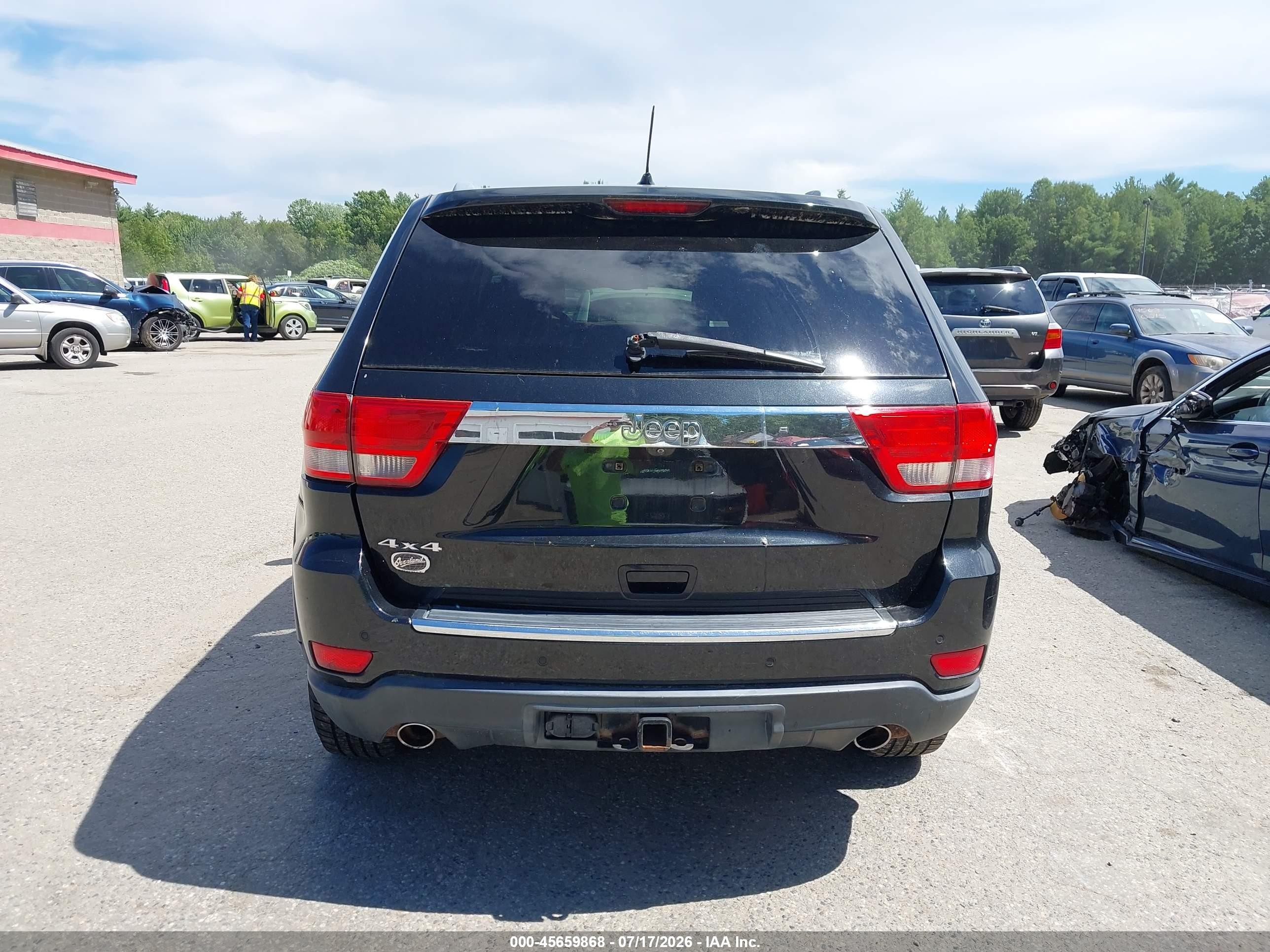 2012 Jeep Grand Cherokee Overland Black vin: 1C4RJFCT9CC197346