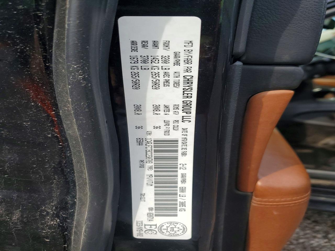 2012 Jeep Grand Cherokee Overland Черный vin: 1C4RJFCT9CC230703