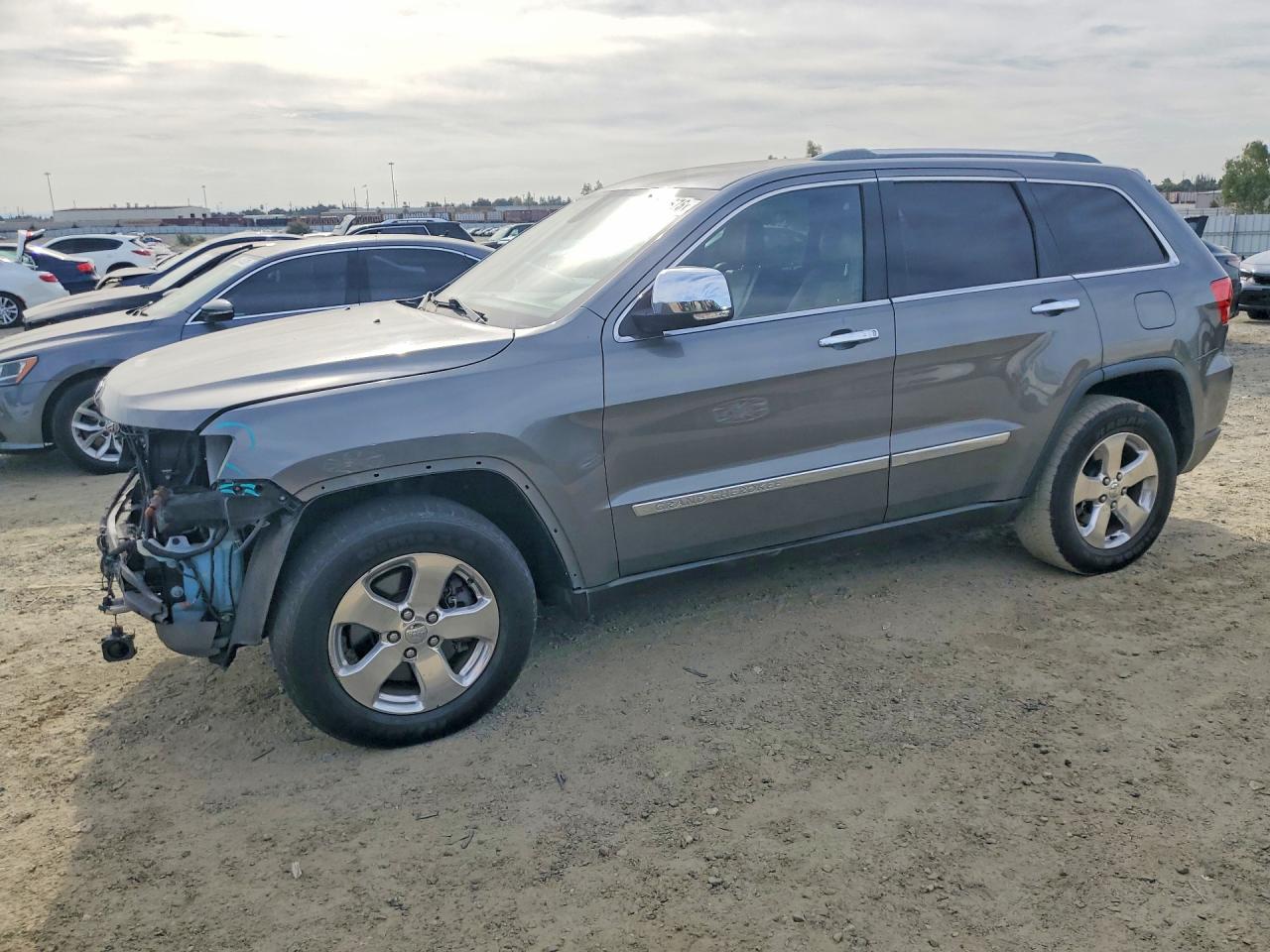 2012 Jeep Grand Cherokee Overland Silver vin: 1C4RJFCT9CC333474