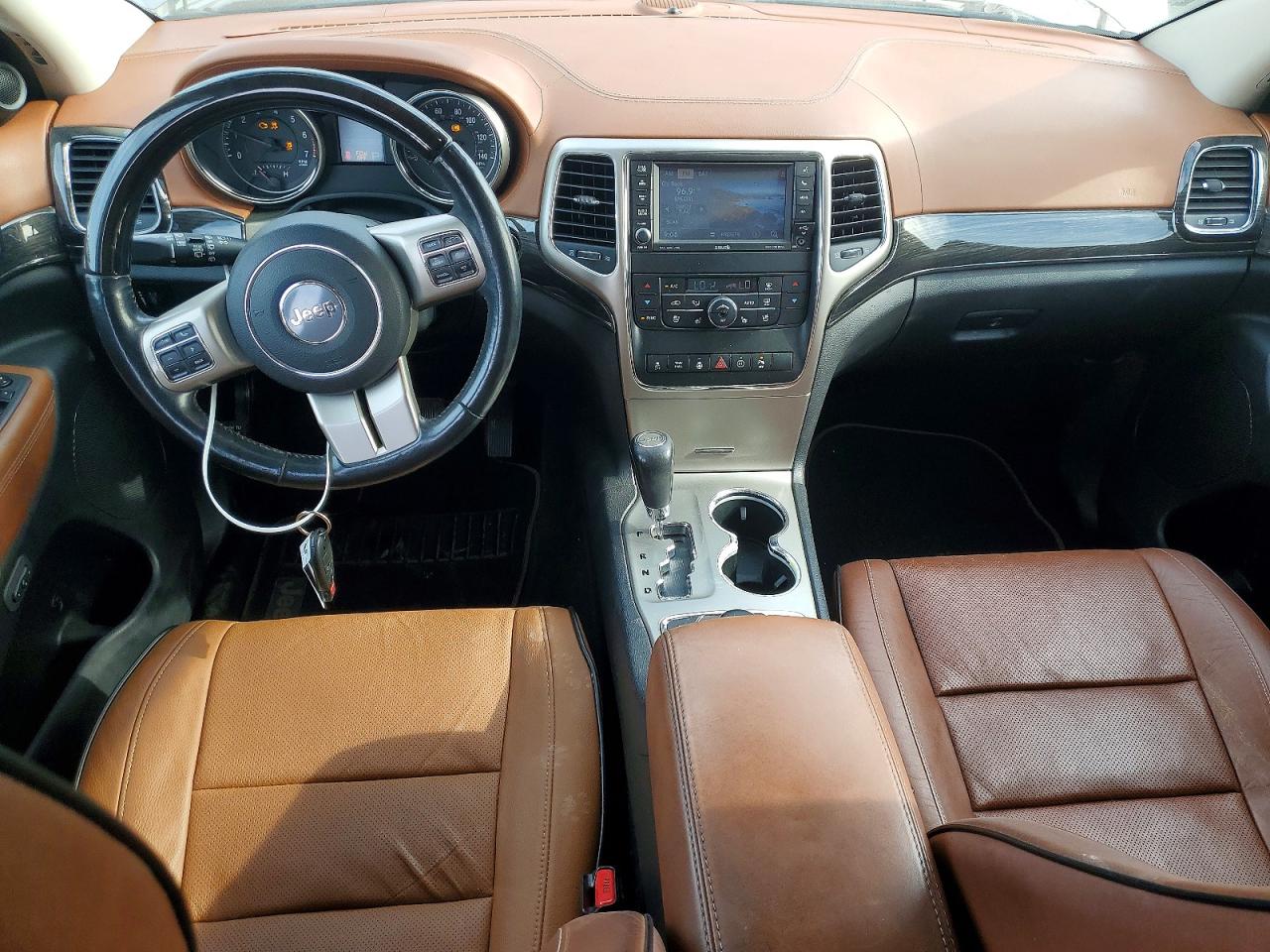 2012 Jeep Grand Cherokee Overland Silver vin: 1C4RJFCT9CC333474