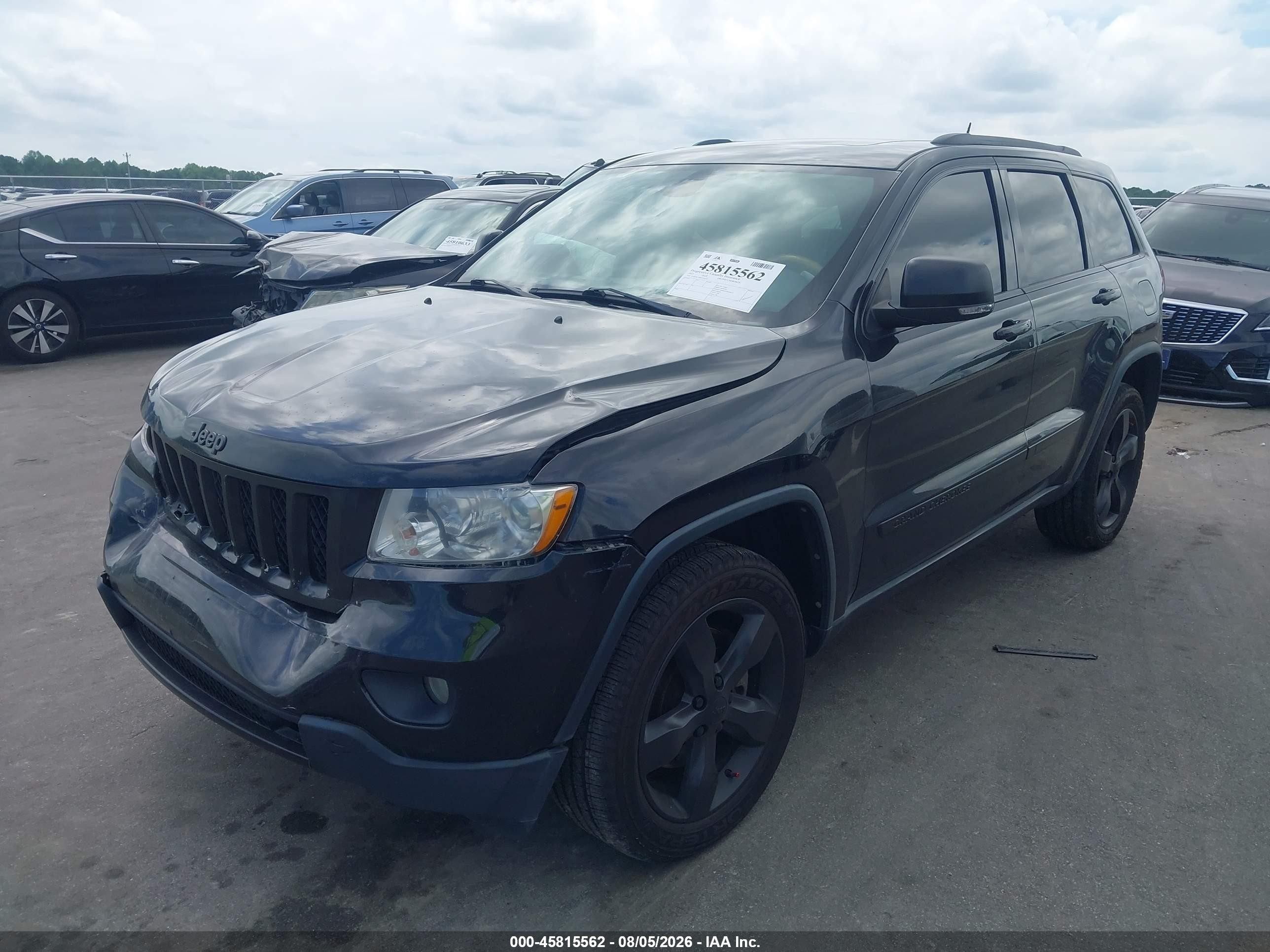 2013 Jeep Grand Cherokee Overland Black vin: 1C4RJFCT9DC525222