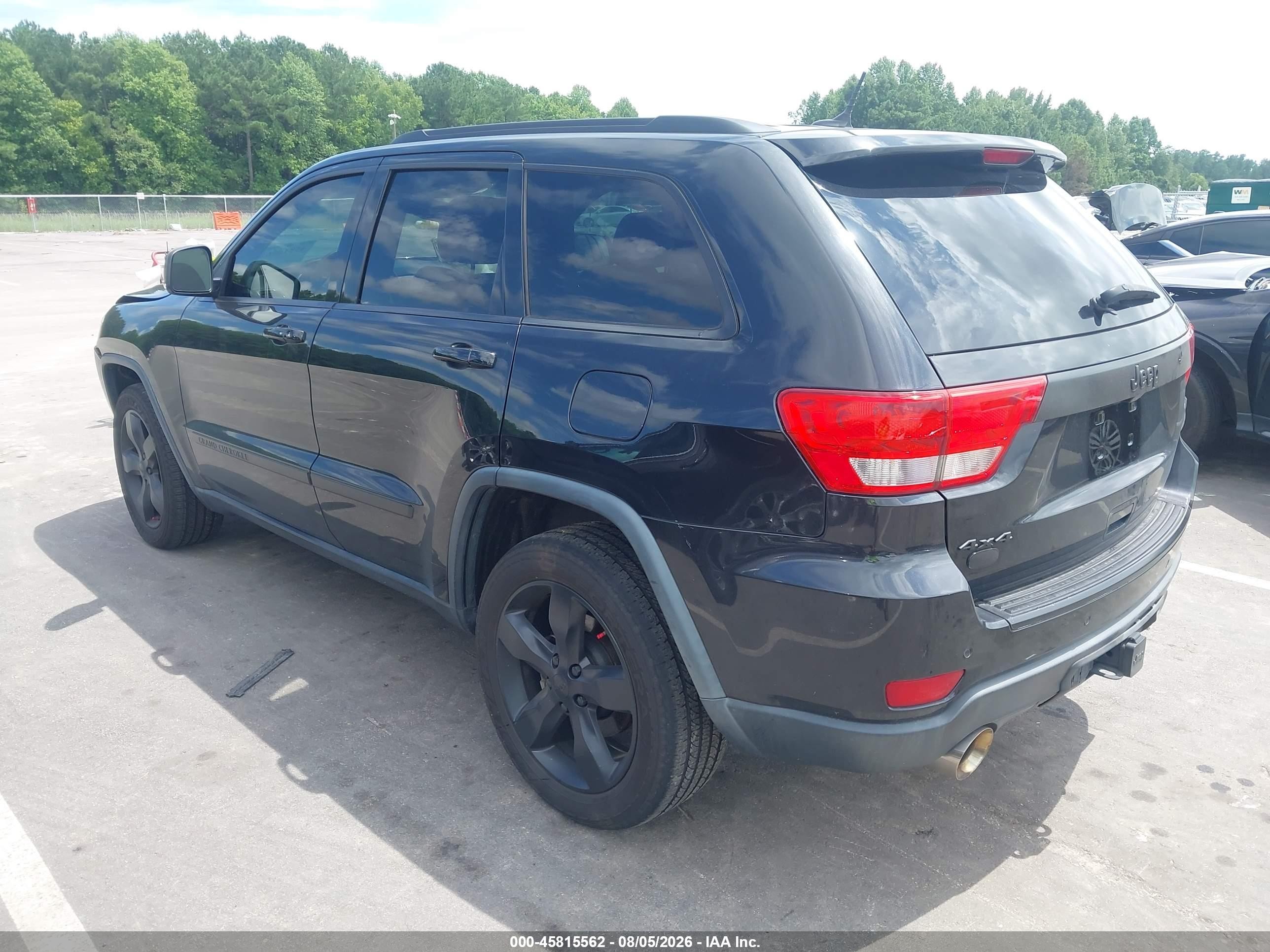 2013 Jeep Grand Cherokee Overland Black vin: 1C4RJFCT9DC525222