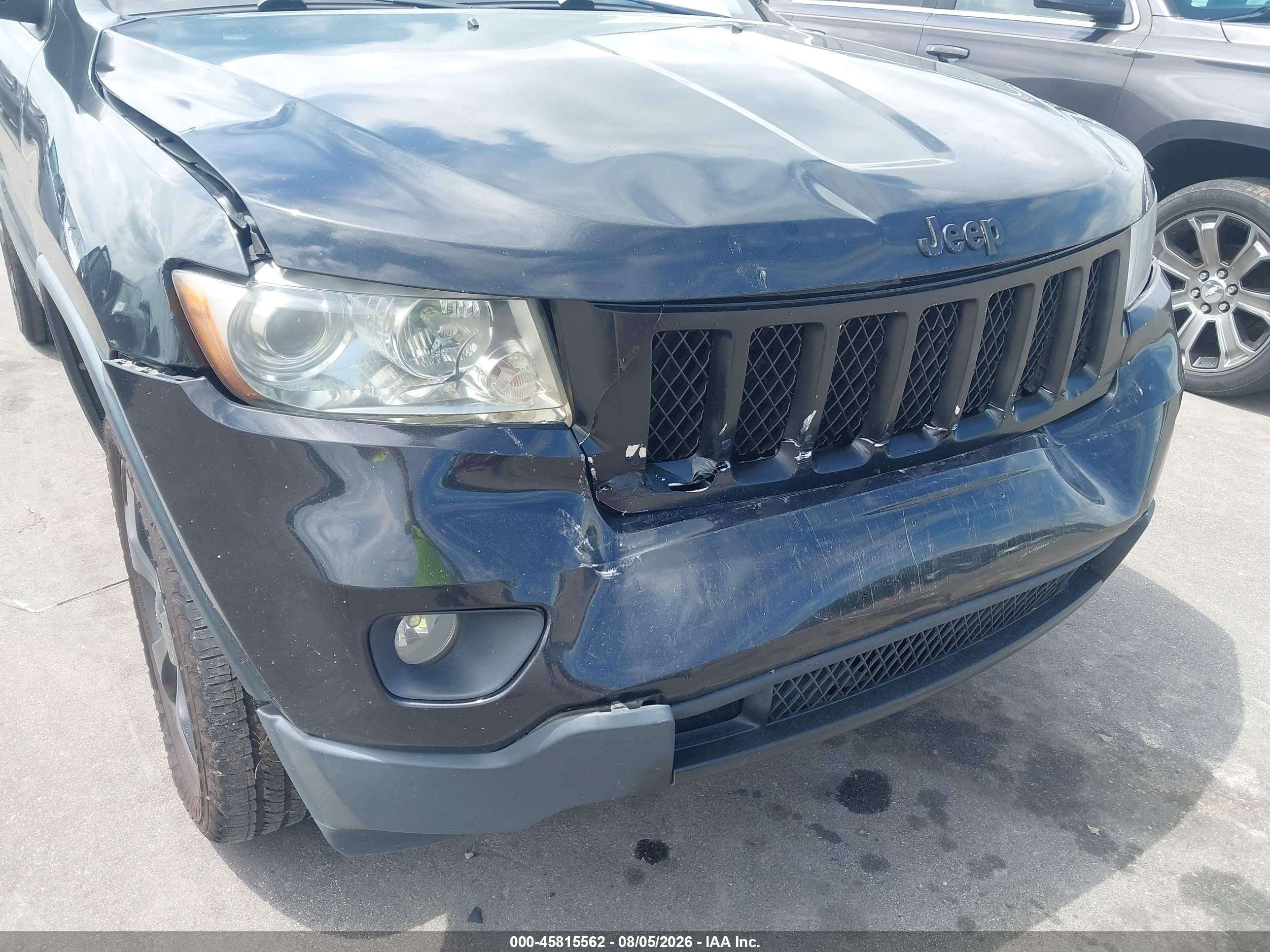 2013 Jeep Grand Cherokee Overland Black vin: 1C4RJFCT9DC525222
