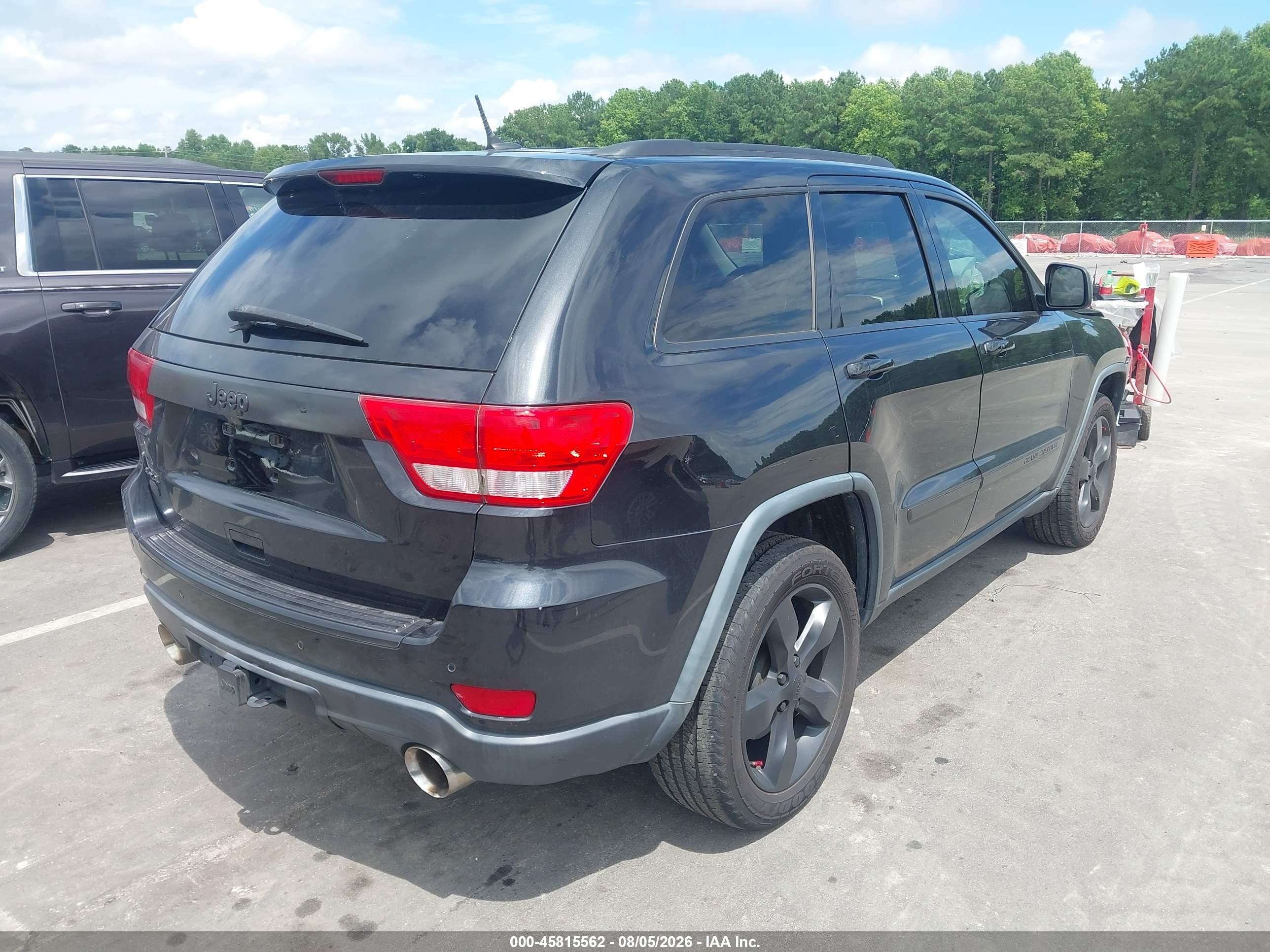 2013 Jeep Grand Cherokee Overland Black vin: 1C4RJFCT9DC525222