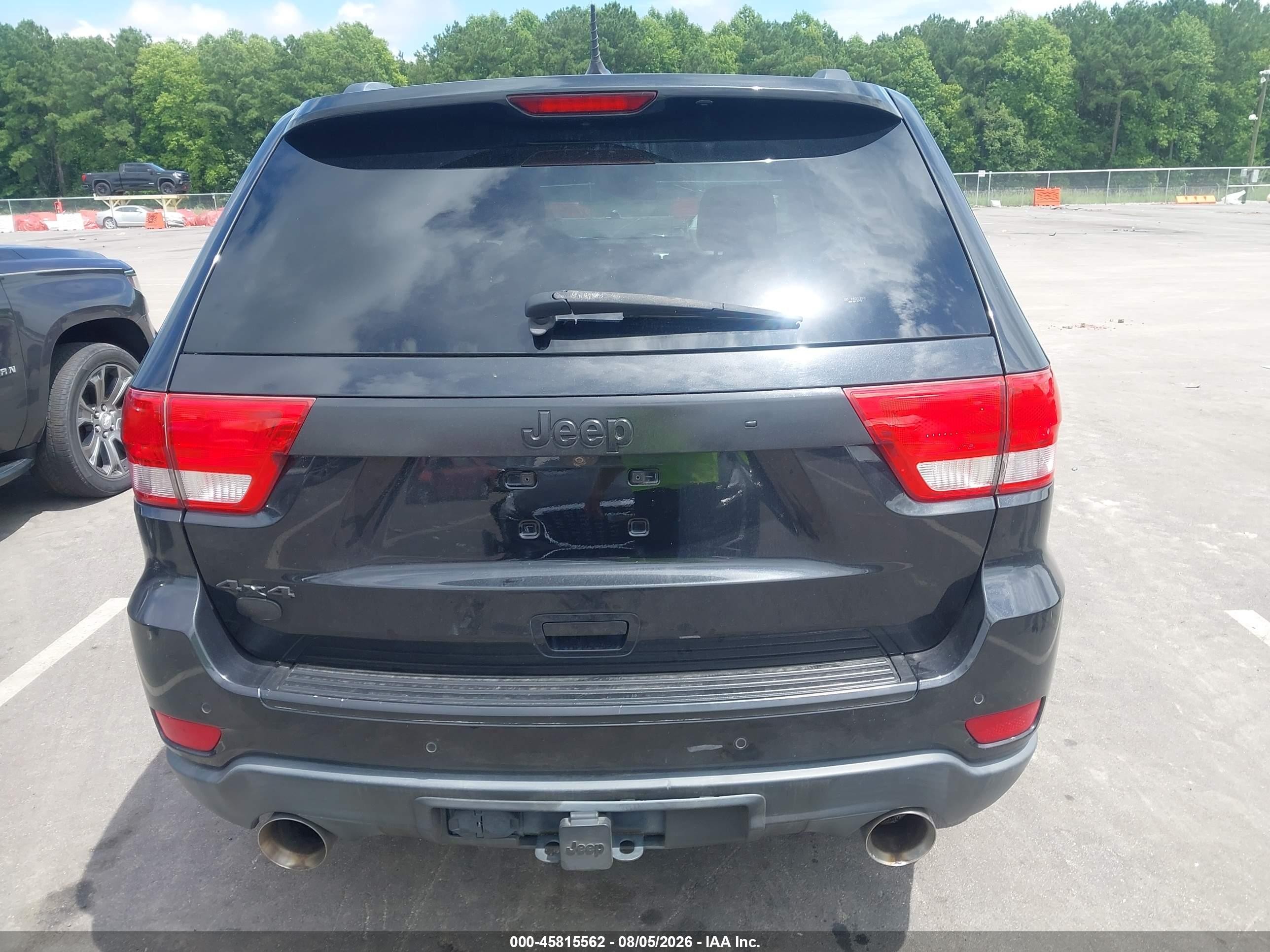 2013 Jeep Grand Cherokee Overland Black vin: 1C4RJFCT9DC525222