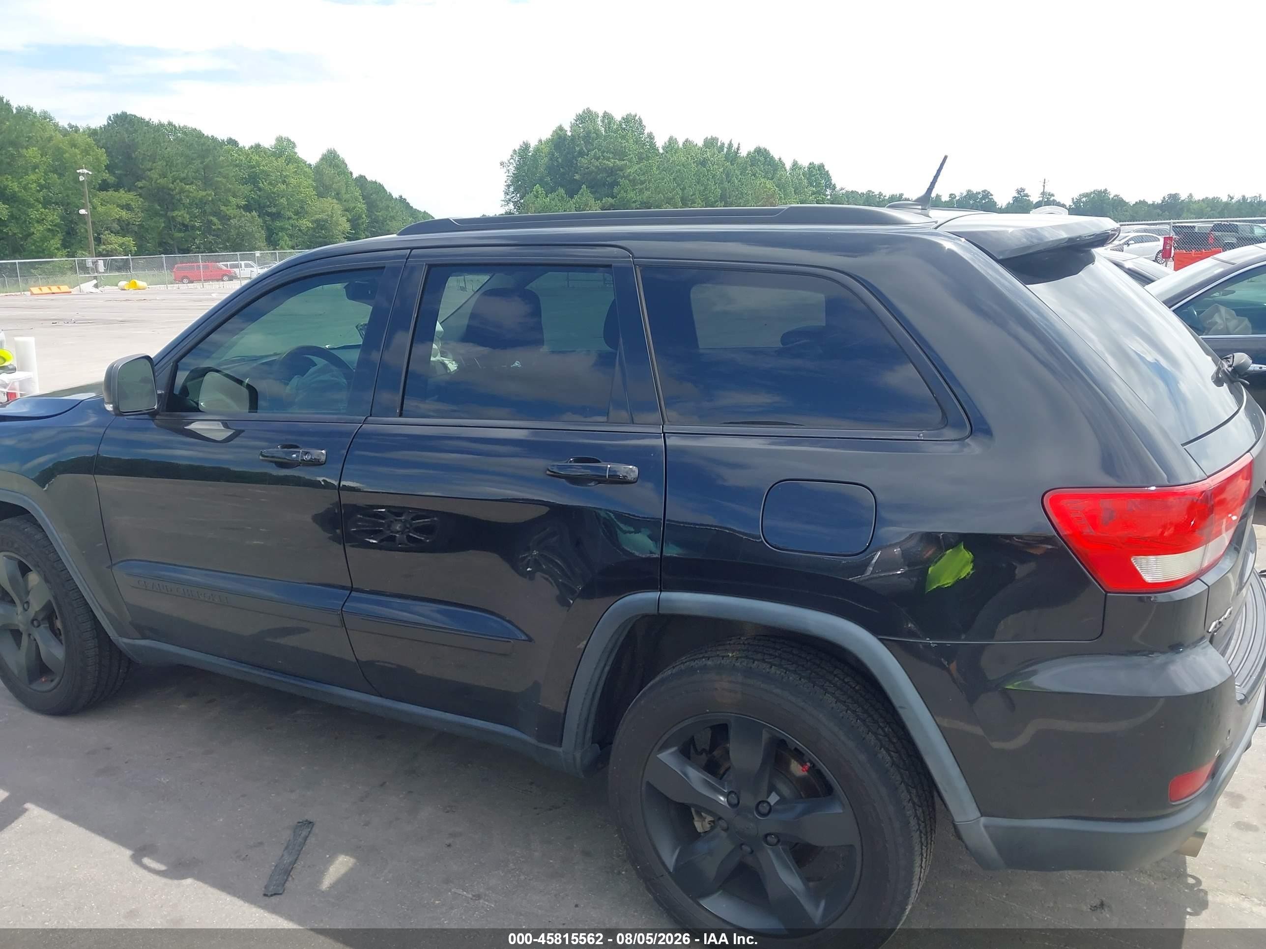 2013 Jeep Grand Cherokee Overland Black vin: 1C4RJFCT9DC525222