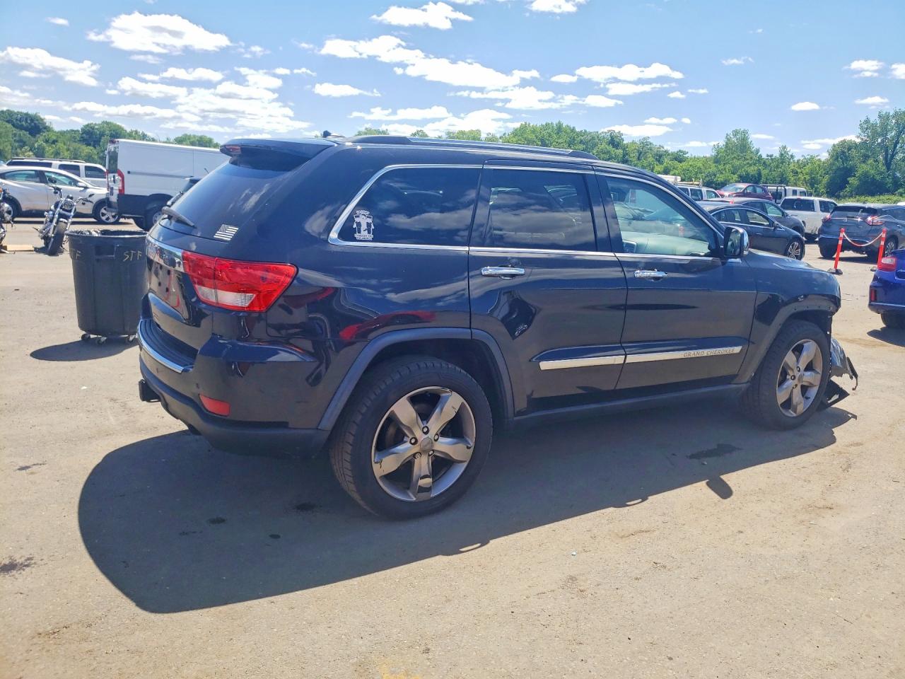 2013 Jeep Grand Cherokee Overland Black vin: 1C4RJFCT9DC620573