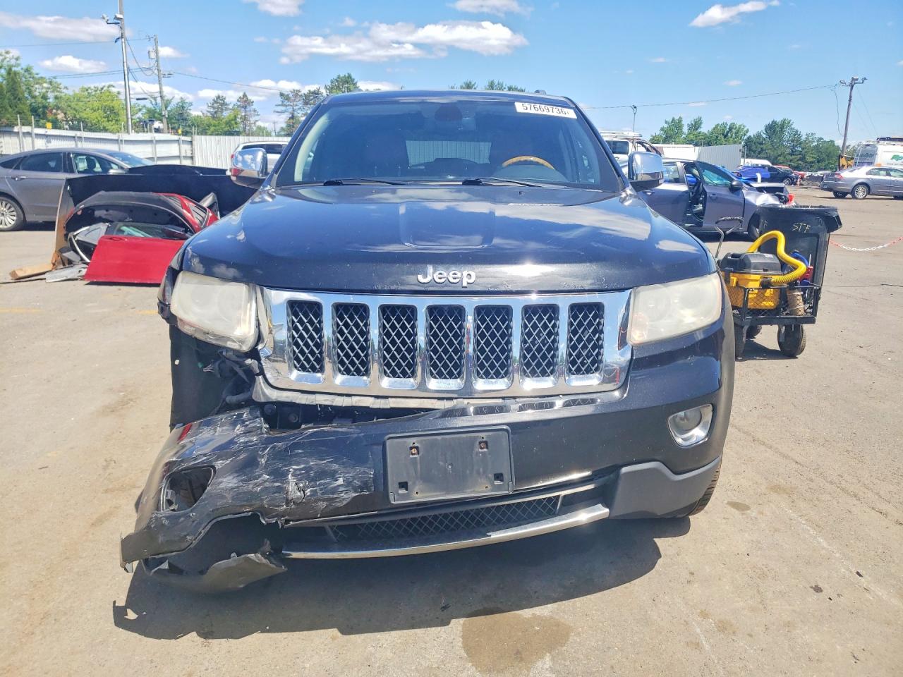 2013 Jeep Grand Cherokee Overland Black vin: 1C4RJFCT9DC620573