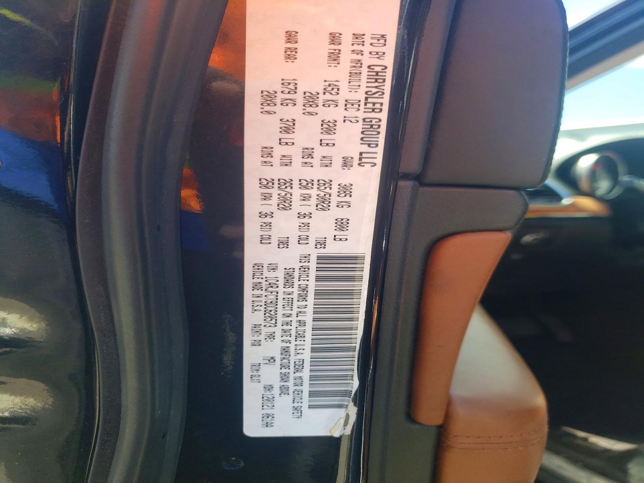 2013 Jeep Grand Cherokee Overland Black vin: 1C4RJFCT9DC620573