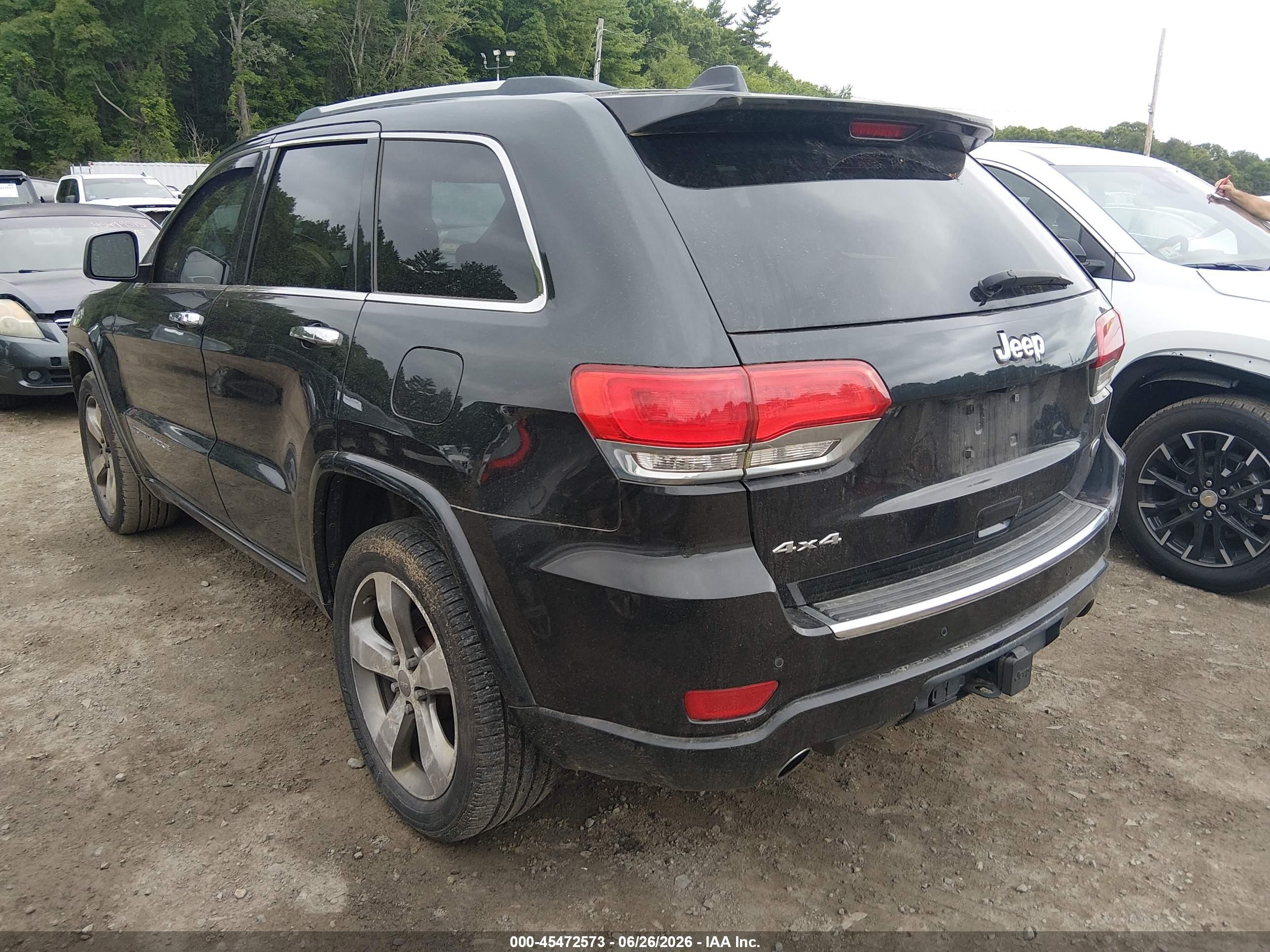 2014 Jeep Grand Cherokee Overland Black vin: 1C4RJFCT9EC146688