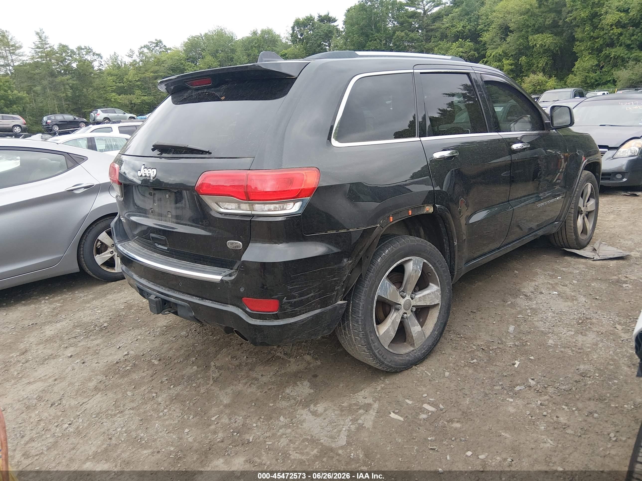 2014 Jeep Grand Cherokee Overland Black vin: 1C4RJFCT9EC146688