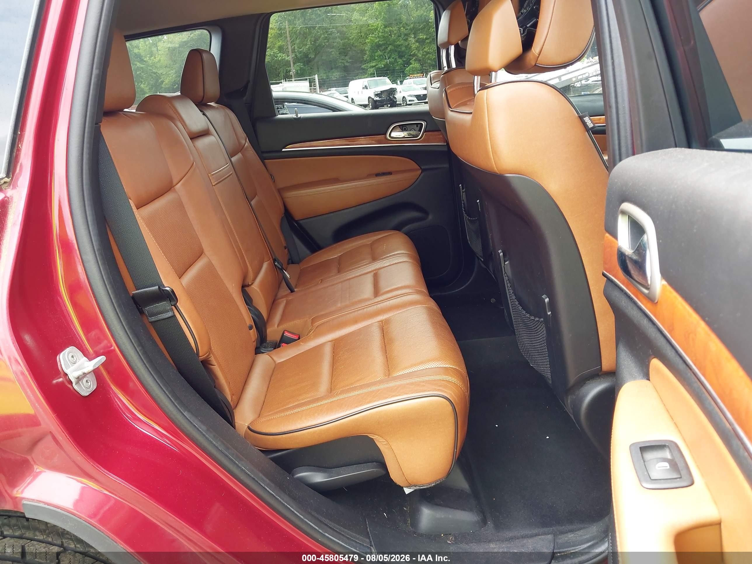2012 Jeep Grand Cherokee Overland Red vin: 1C4RJFCTXCC133588