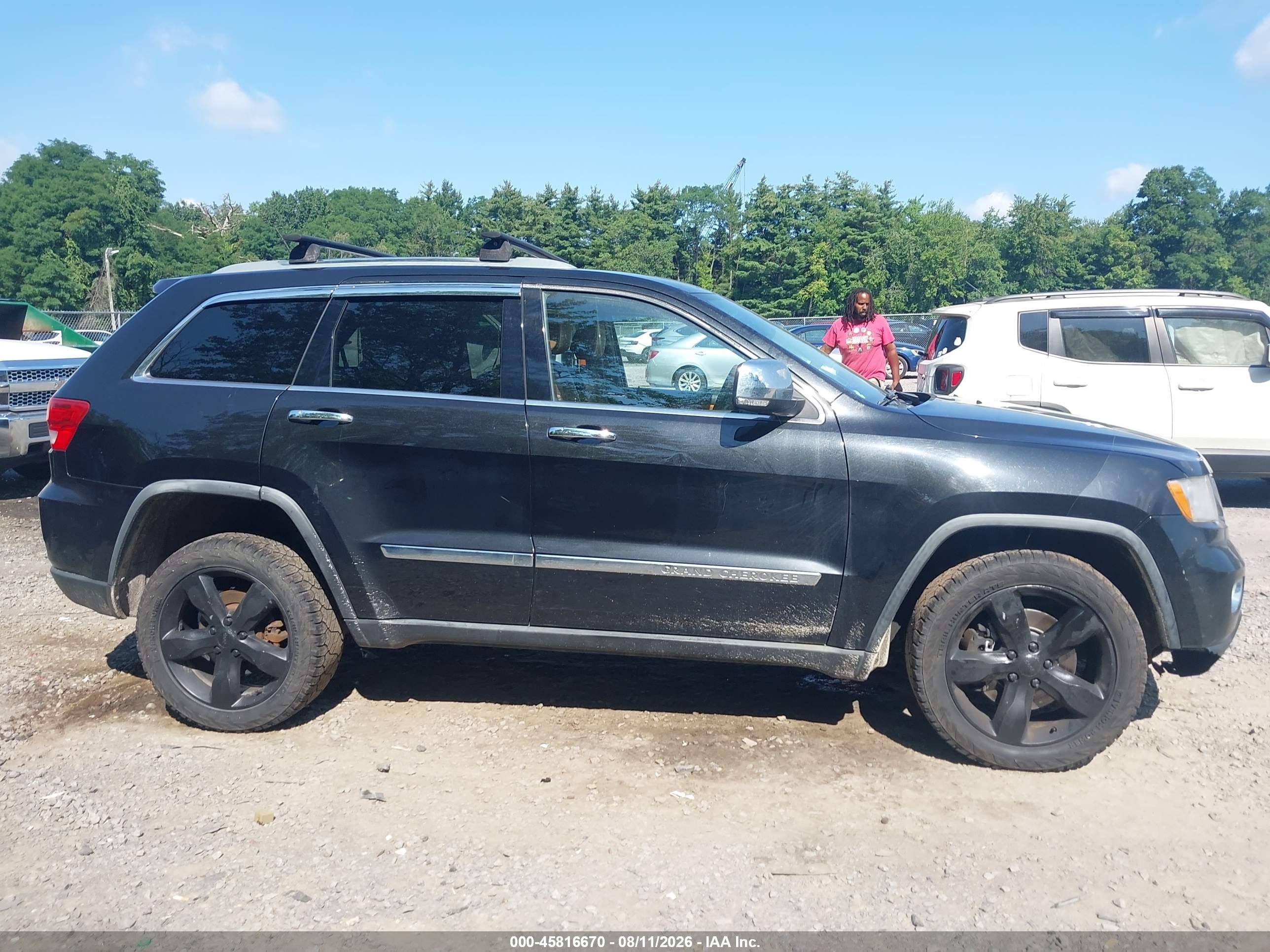 2012 Jeep Grand Cherokee Overland Black vin: 1C4RJFCTXCC162105