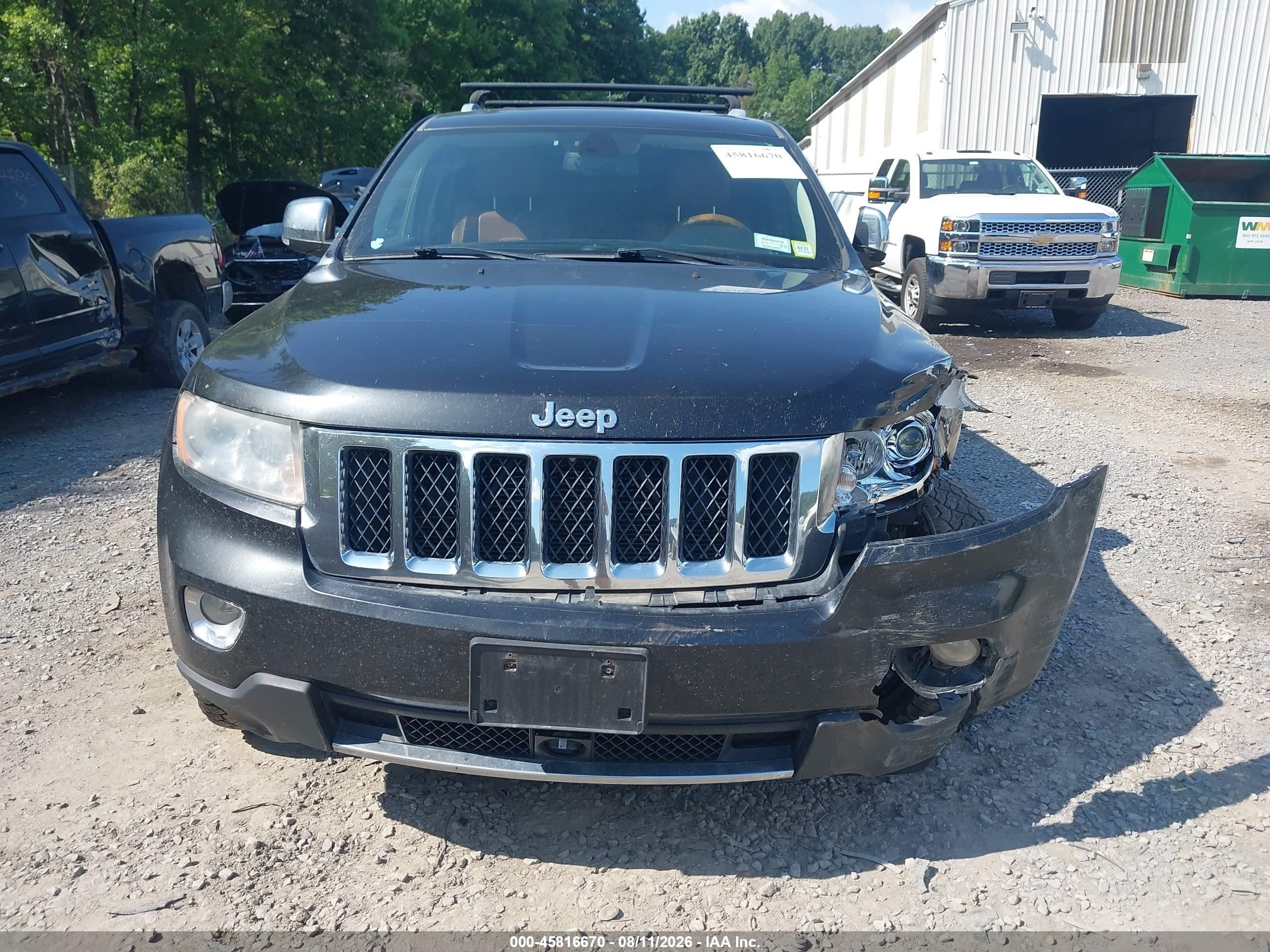 2012 Jeep Grand Cherokee Overland Black vin: 1C4RJFCTXCC162105