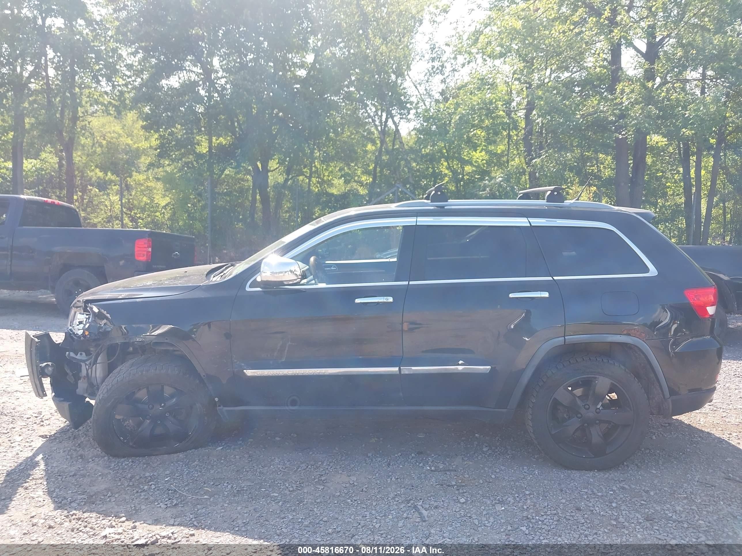 2012 Jeep Grand Cherokee Overland Black vin: 1C4RJFCTXCC162105