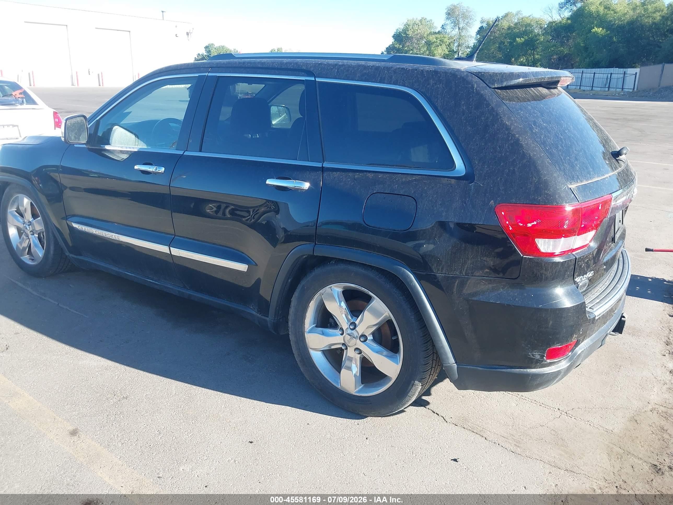 2013 Jeep Grand Cherokee Overland Summit Black vin: 1C4RJFCTXDC573442