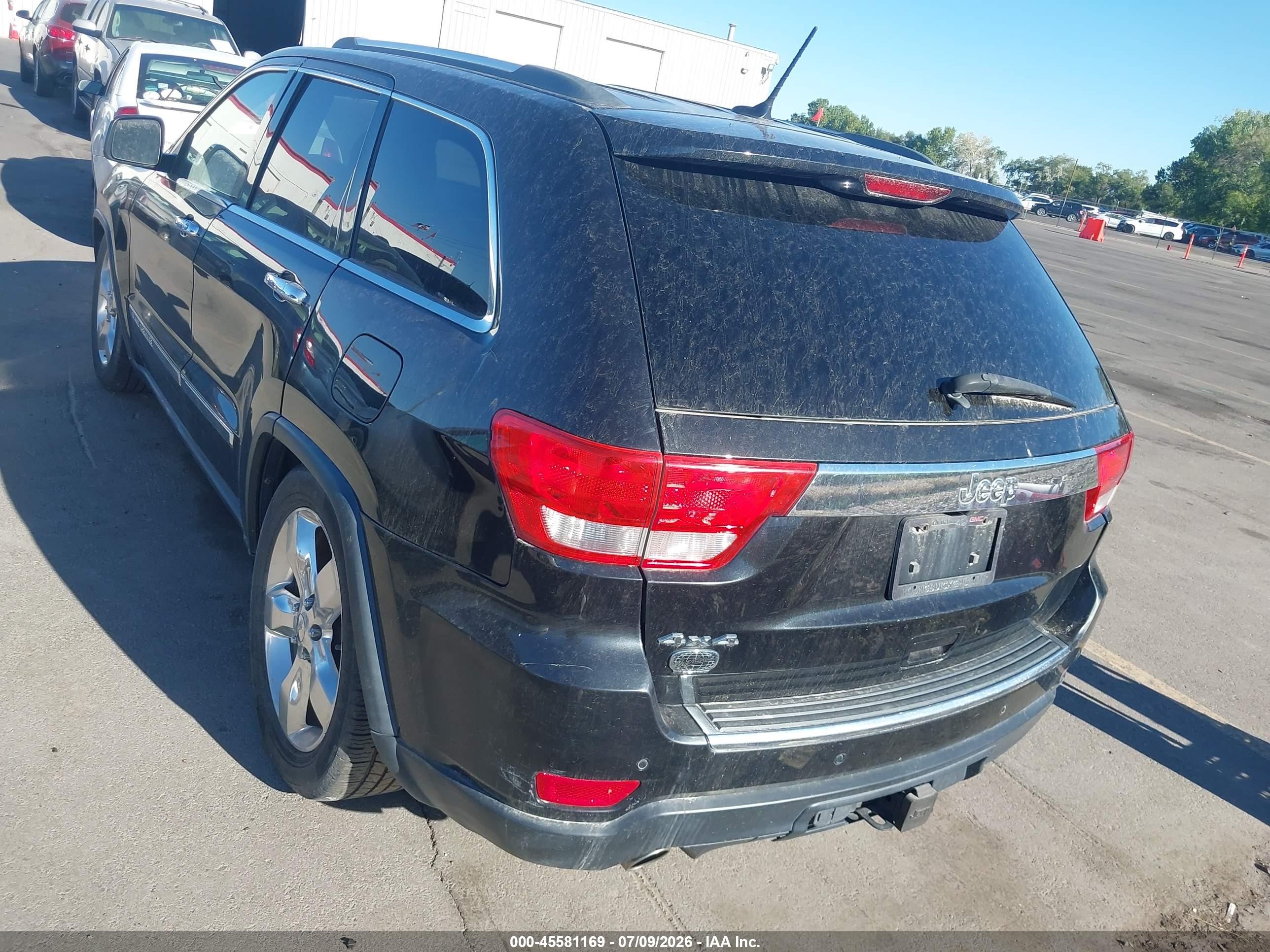 2013 Jeep Grand Cherokee Overland Summit Black vin: 1C4RJFCTXDC573442