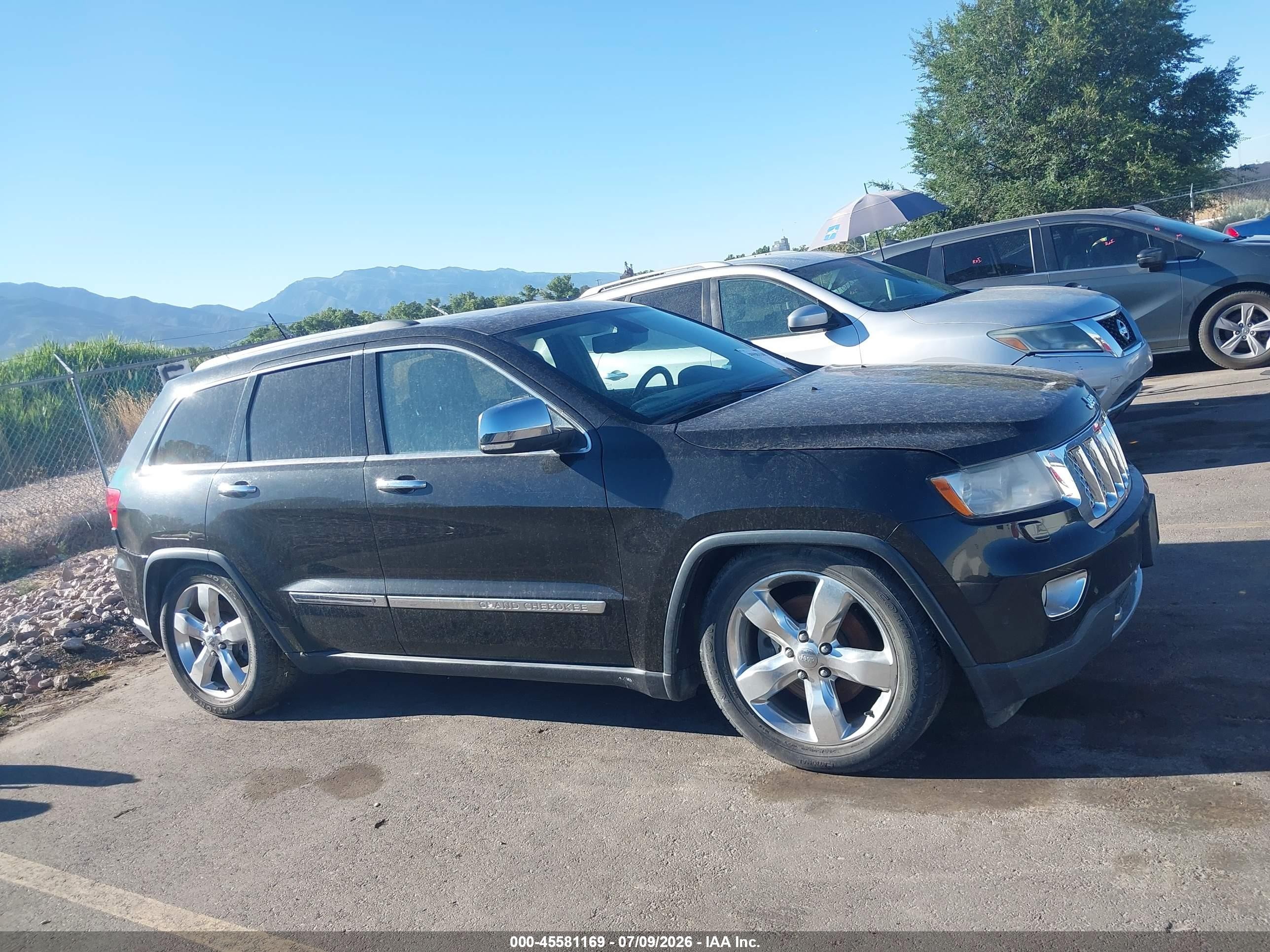 2013 Jeep Grand Cherokee Overland Summit Black vin: 1C4RJFCTXDC573442