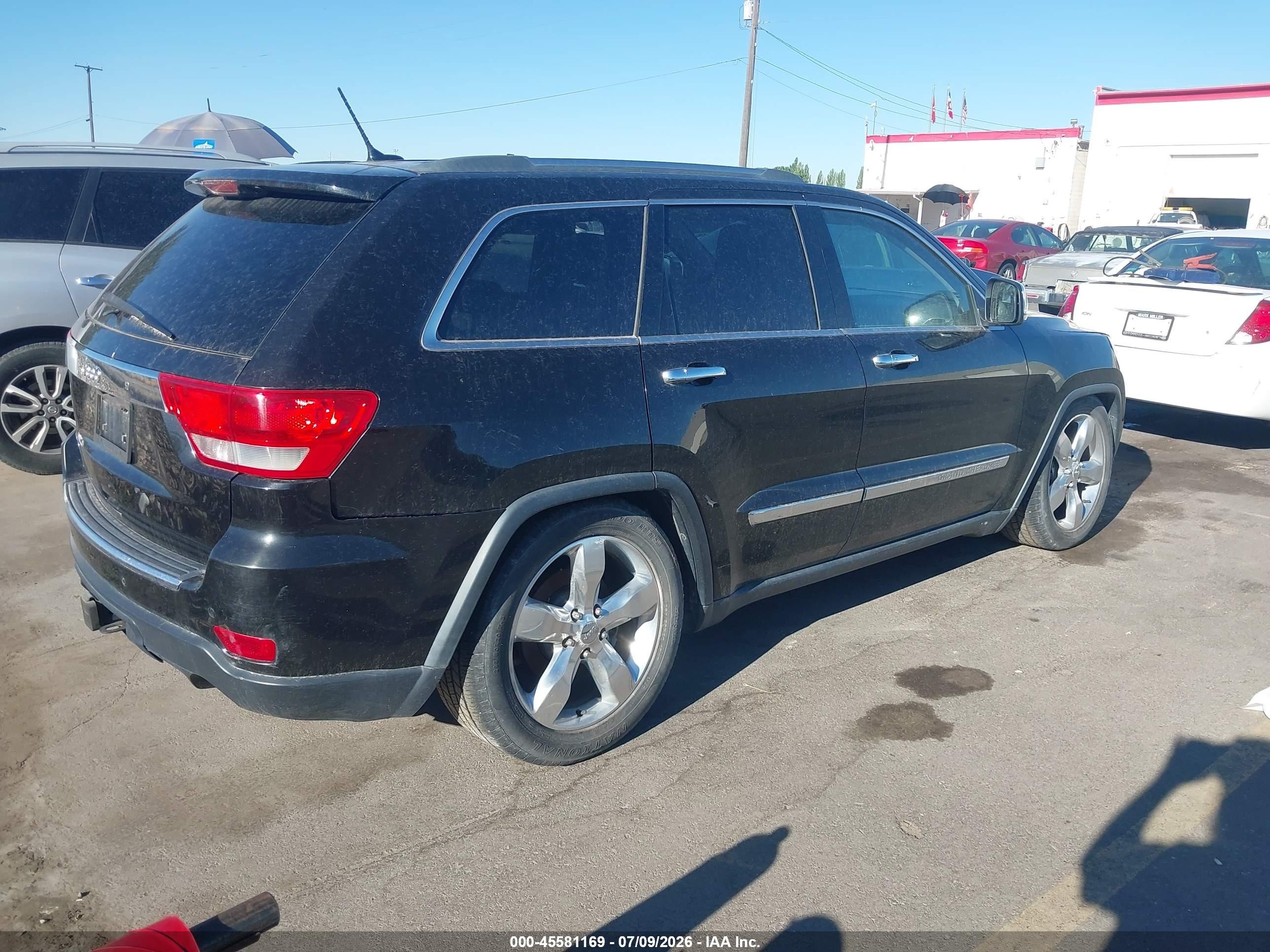 2013 Jeep Grand Cherokee Overland Summit Black vin: 1C4RJFCTXDC573442