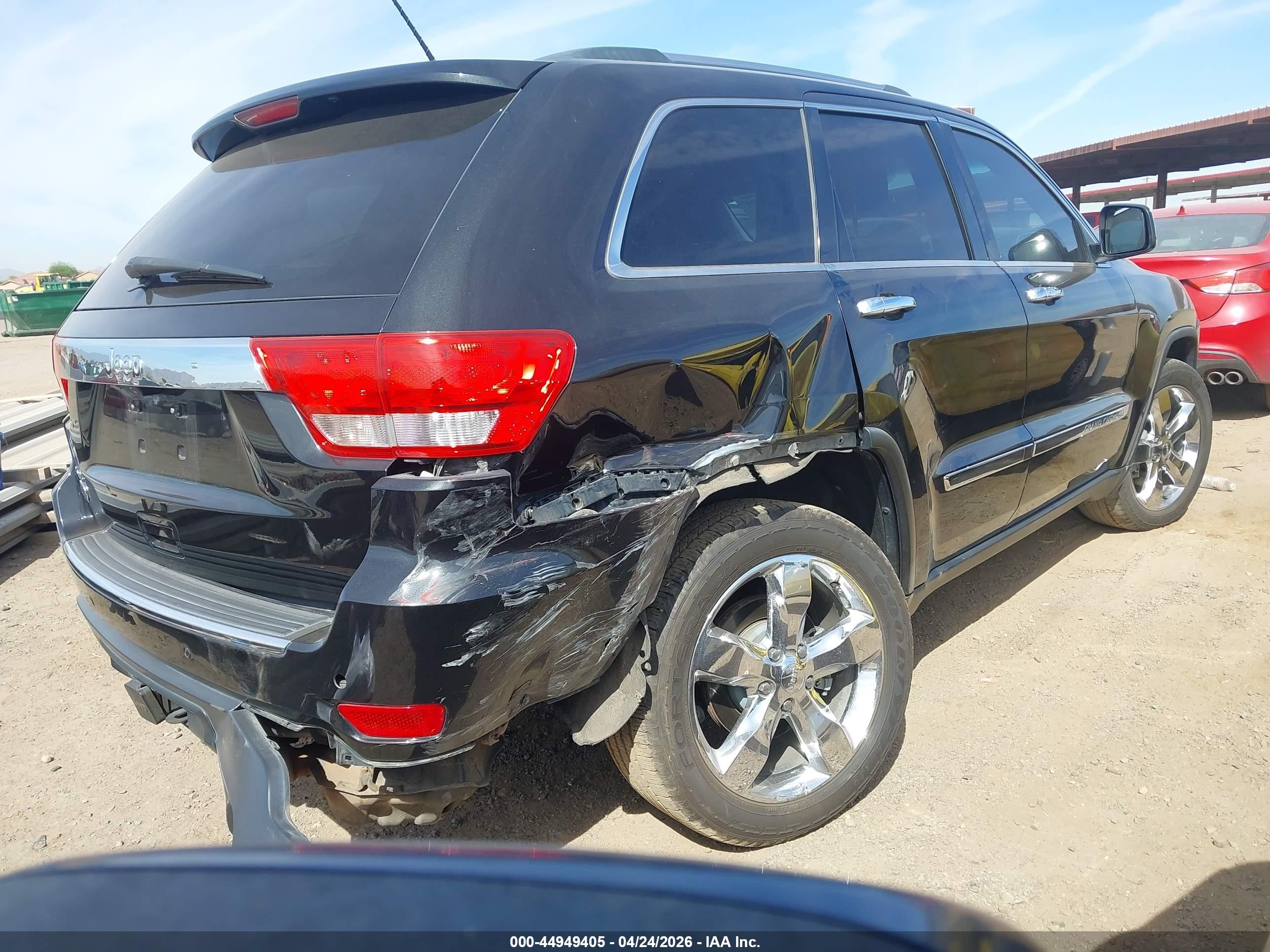 2013 Jeep Grand Cherokee Overland Summit Black vin: 1C4RJFCTXDC602695
