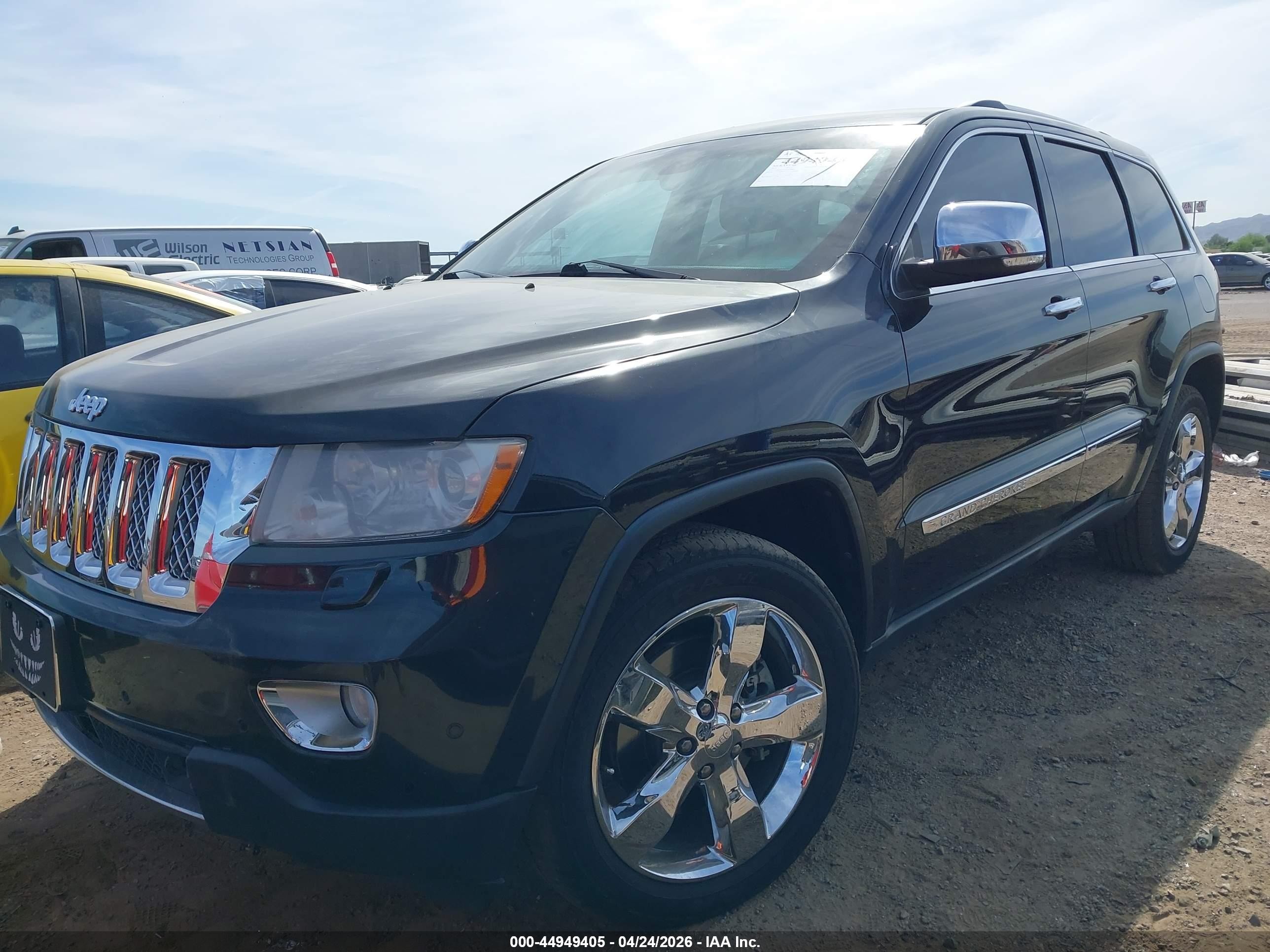 2013 Jeep Grand Cherokee Overland Summit Black vin: 1C4RJFCTXDC602695