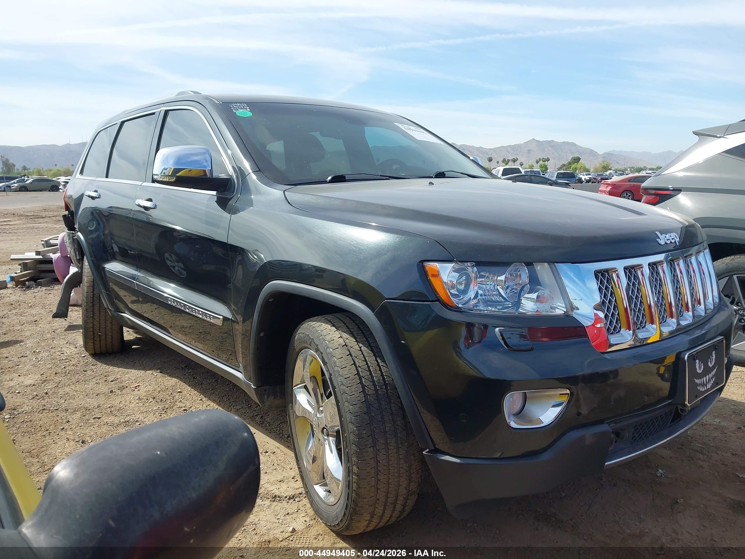 2013 Jeep Grand Cherokee Overland Summit Black vin: 1C4RJFCTXDC602695