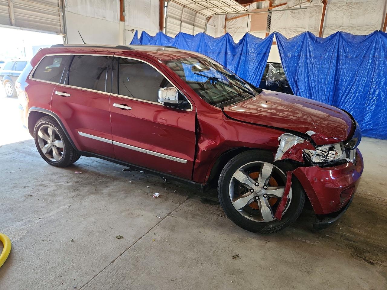 2013 Jeep Grand Cherokee Overland Burgundy vin: 1C4RJFCTXDC620498