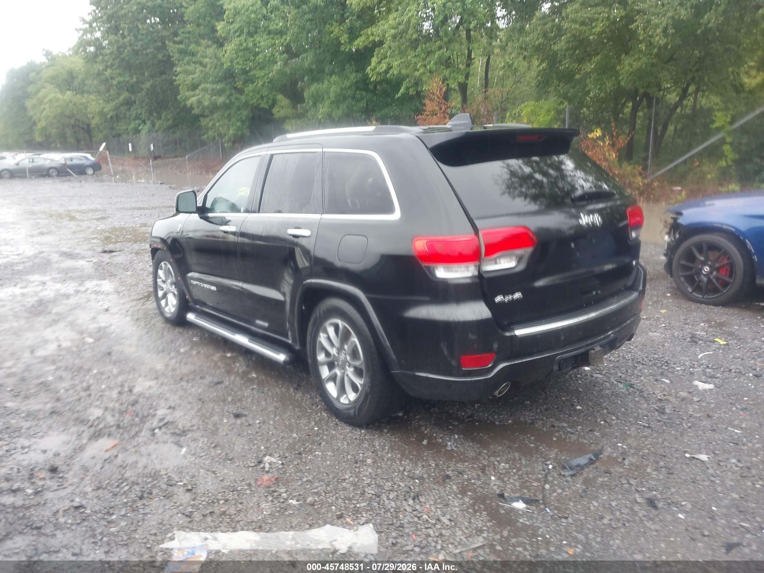 2014 Jeep Grand Cherokee Overland Black vin: 1C4RJFCTXEC207398