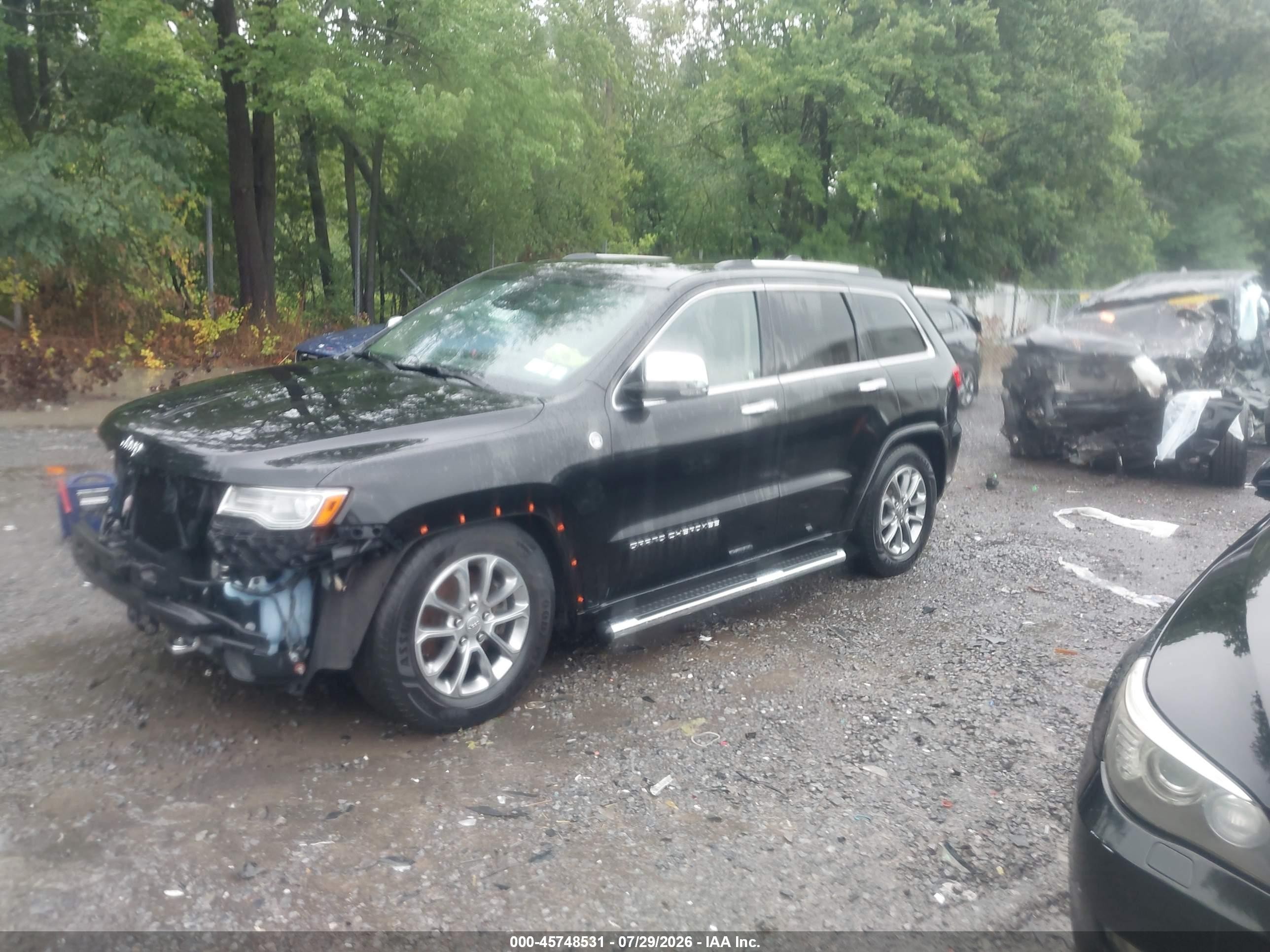 2014 Jeep Grand Cherokee Overland Black vin: 1C4RJFCTXEC207398