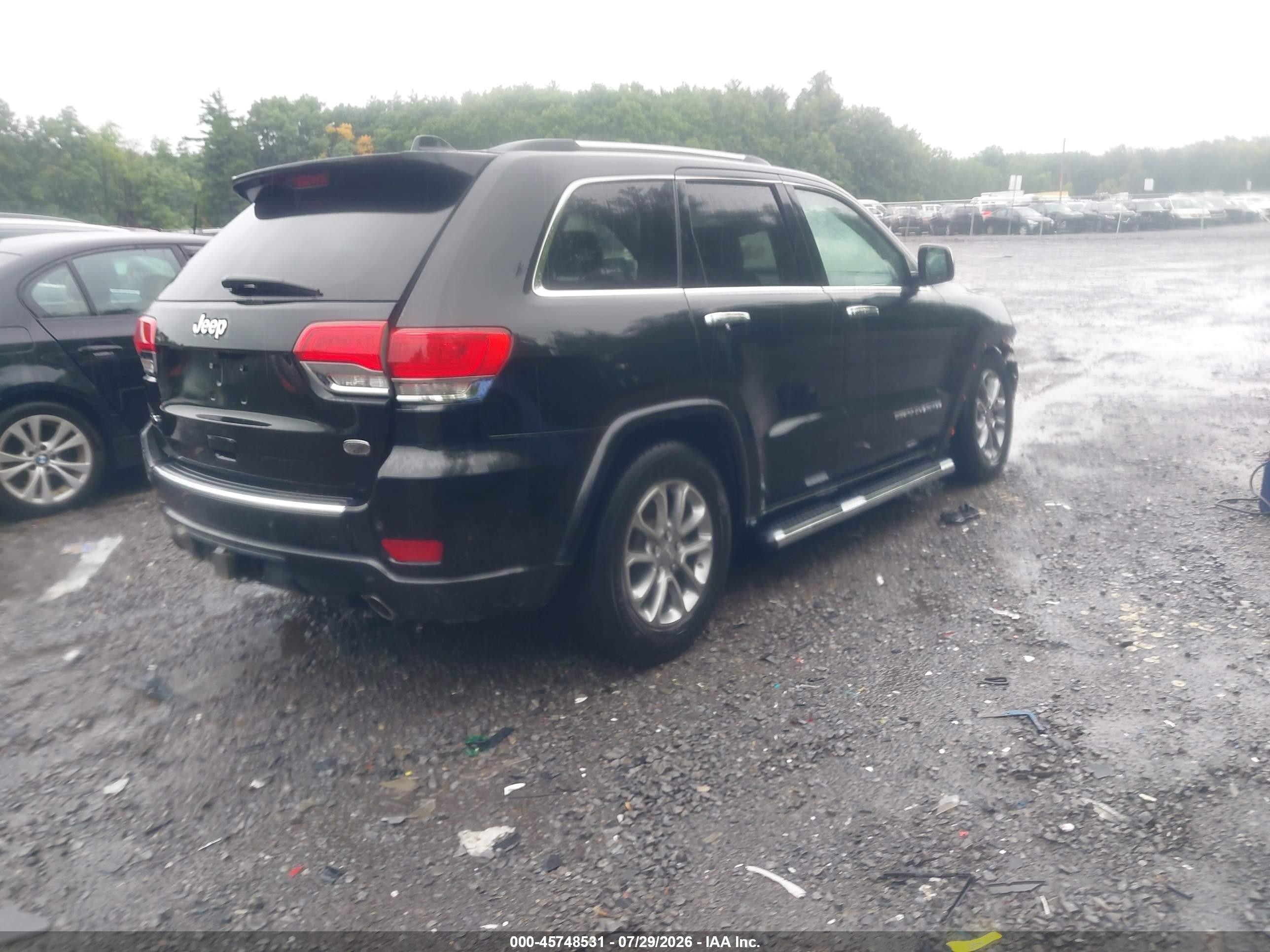 2014 Jeep Grand Cherokee Overland Black vin: 1C4RJFCTXEC207398