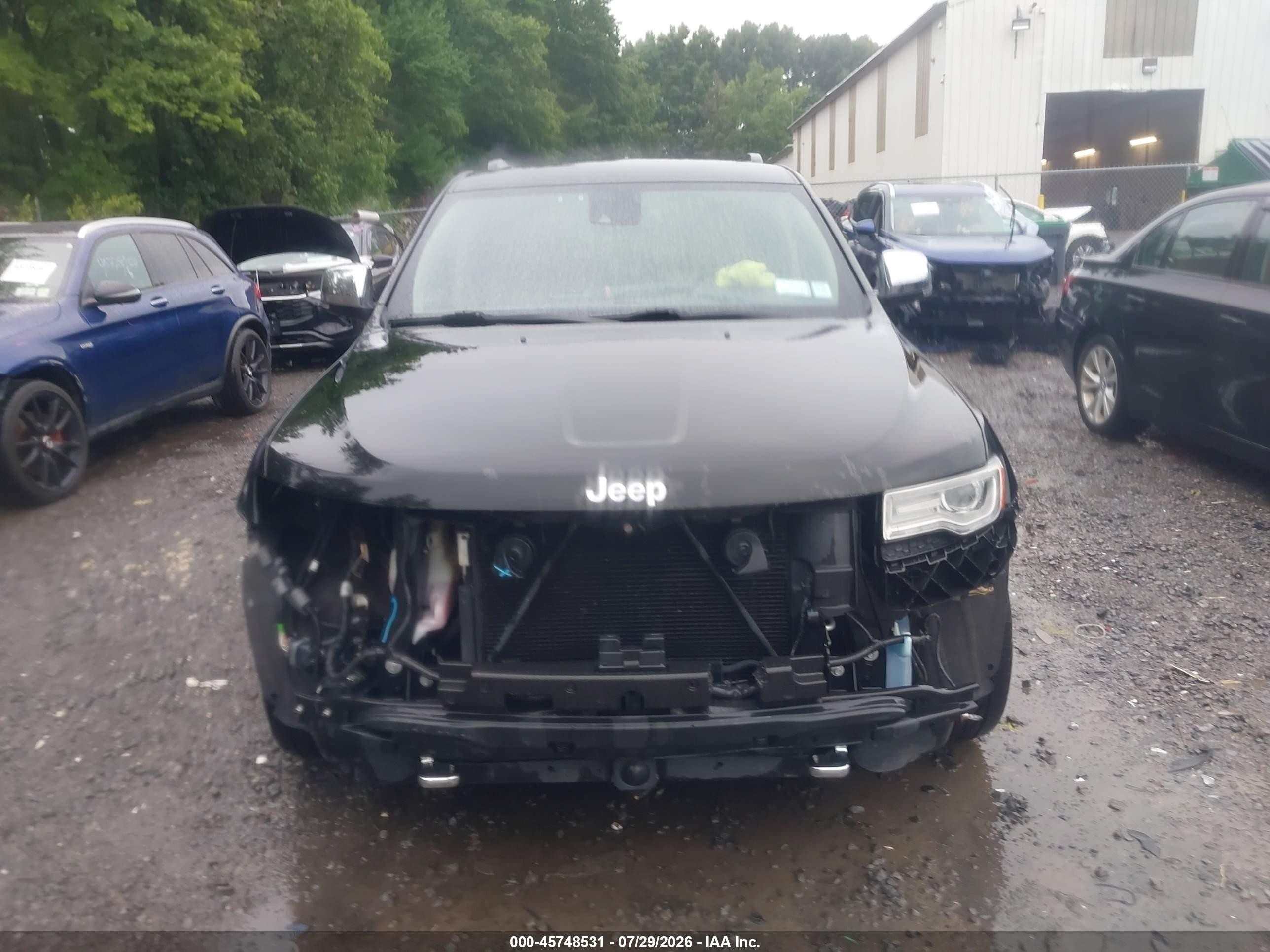 2014 Jeep Grand Cherokee Overland Black vin: 1C4RJFCTXEC207398