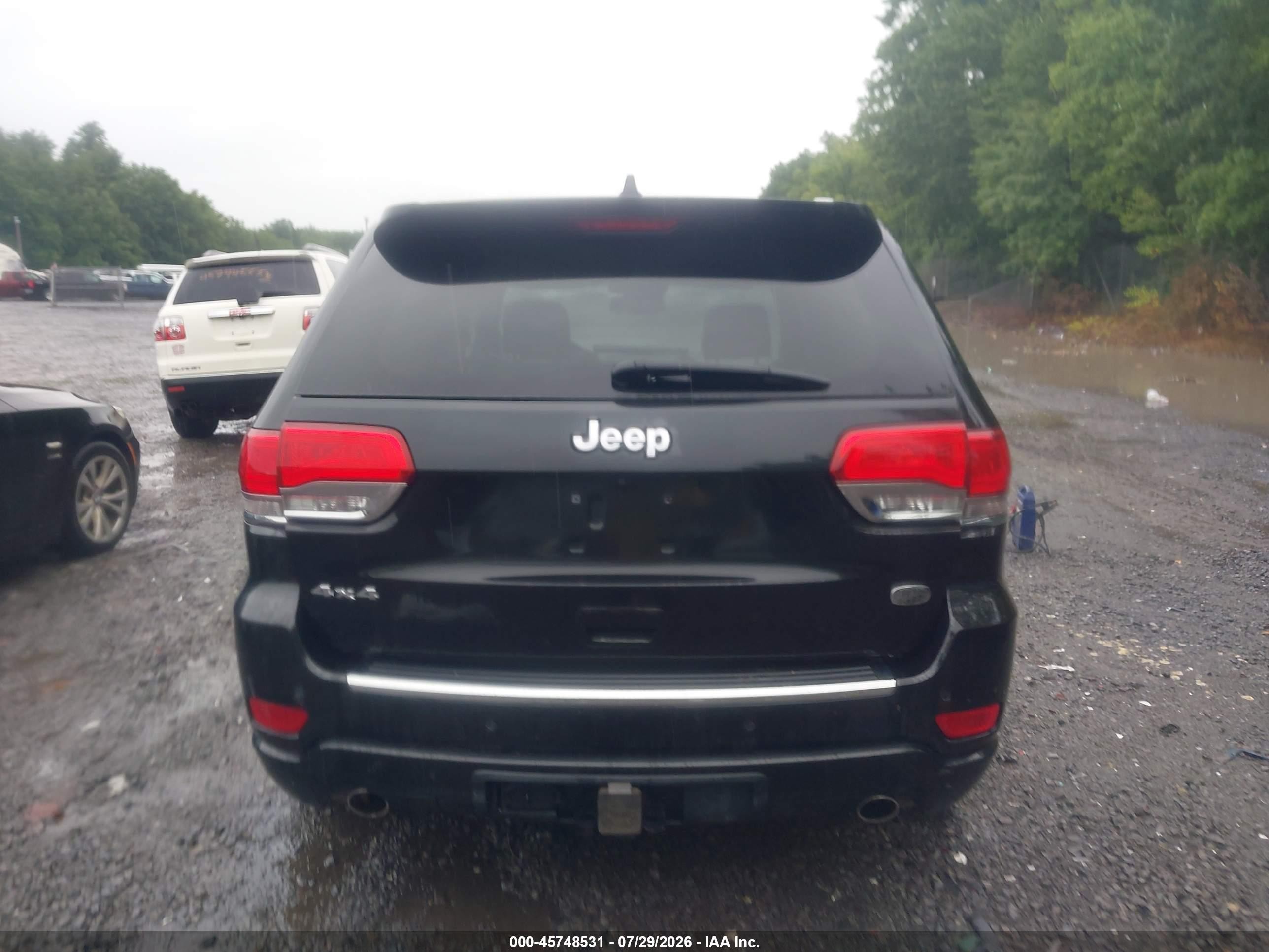 2014 Jeep Grand Cherokee Overland Black vin: 1C4RJFCTXEC207398