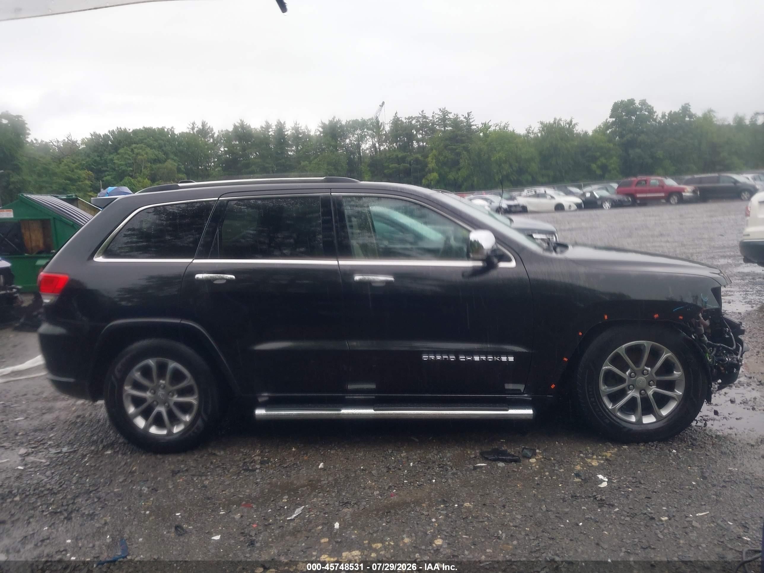 2014 Jeep Grand Cherokee Overland Black vin: 1C4RJFCTXEC207398