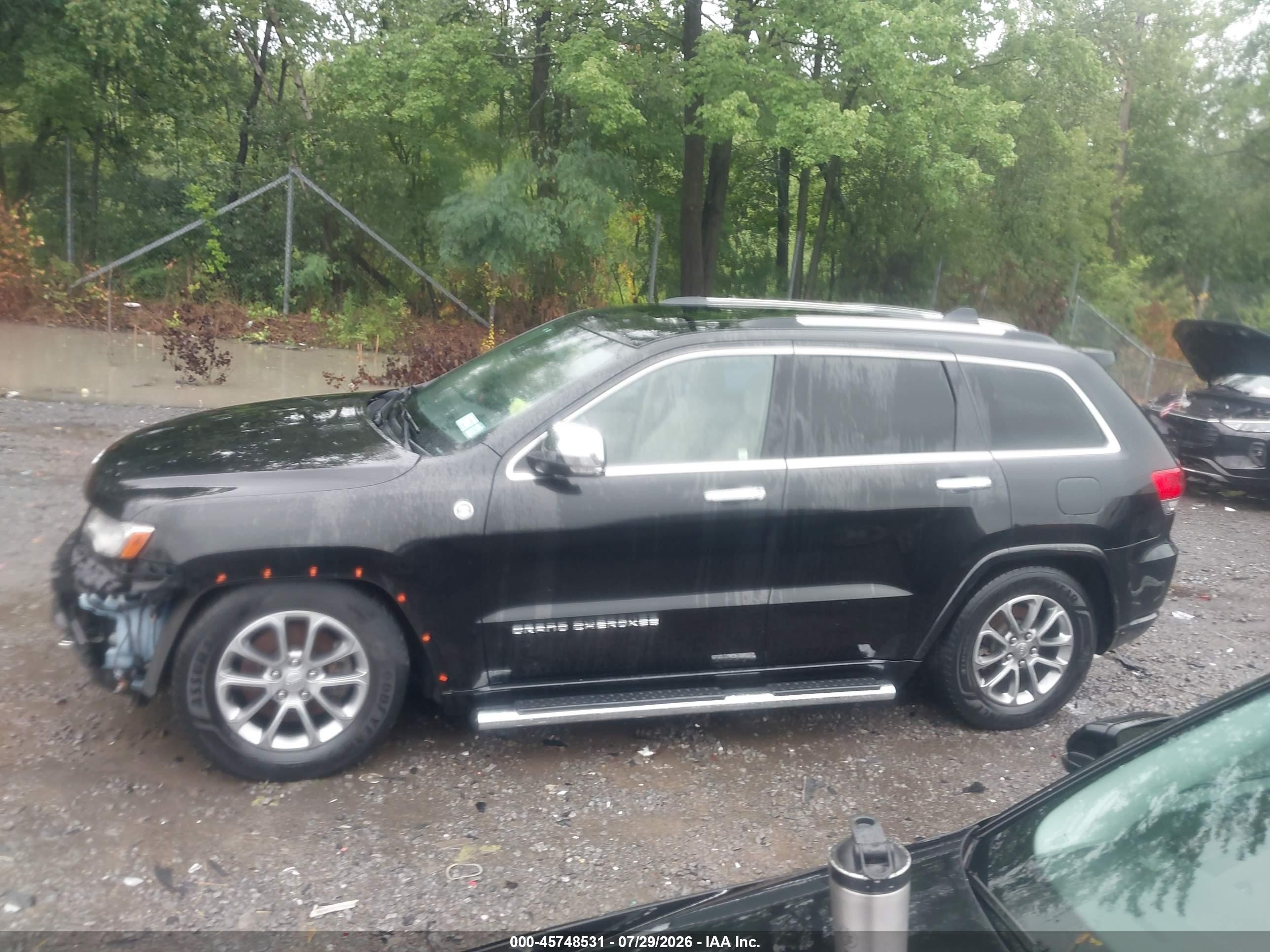 2014 Jeep Grand Cherokee Overland Black vin: 1C4RJFCTXEC207398