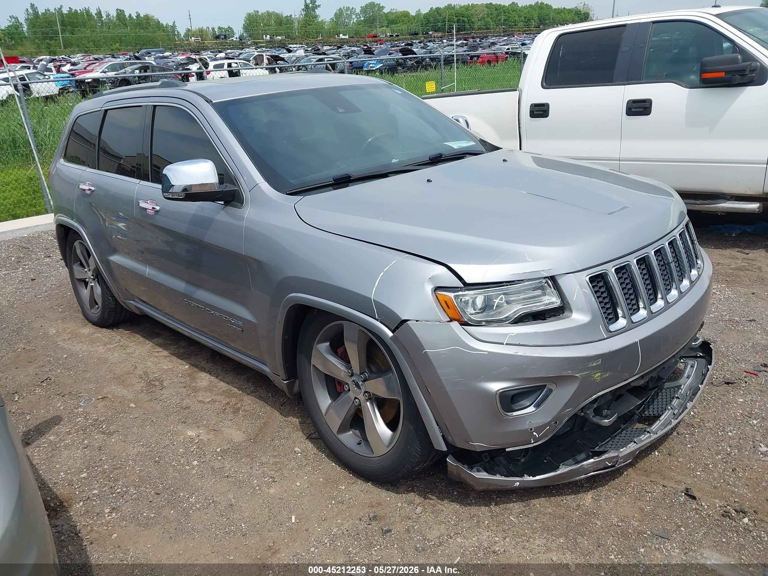 2015 Jeep Grand Cherokee Overland Серебряный vin: 1C4RJFCTXFC787933