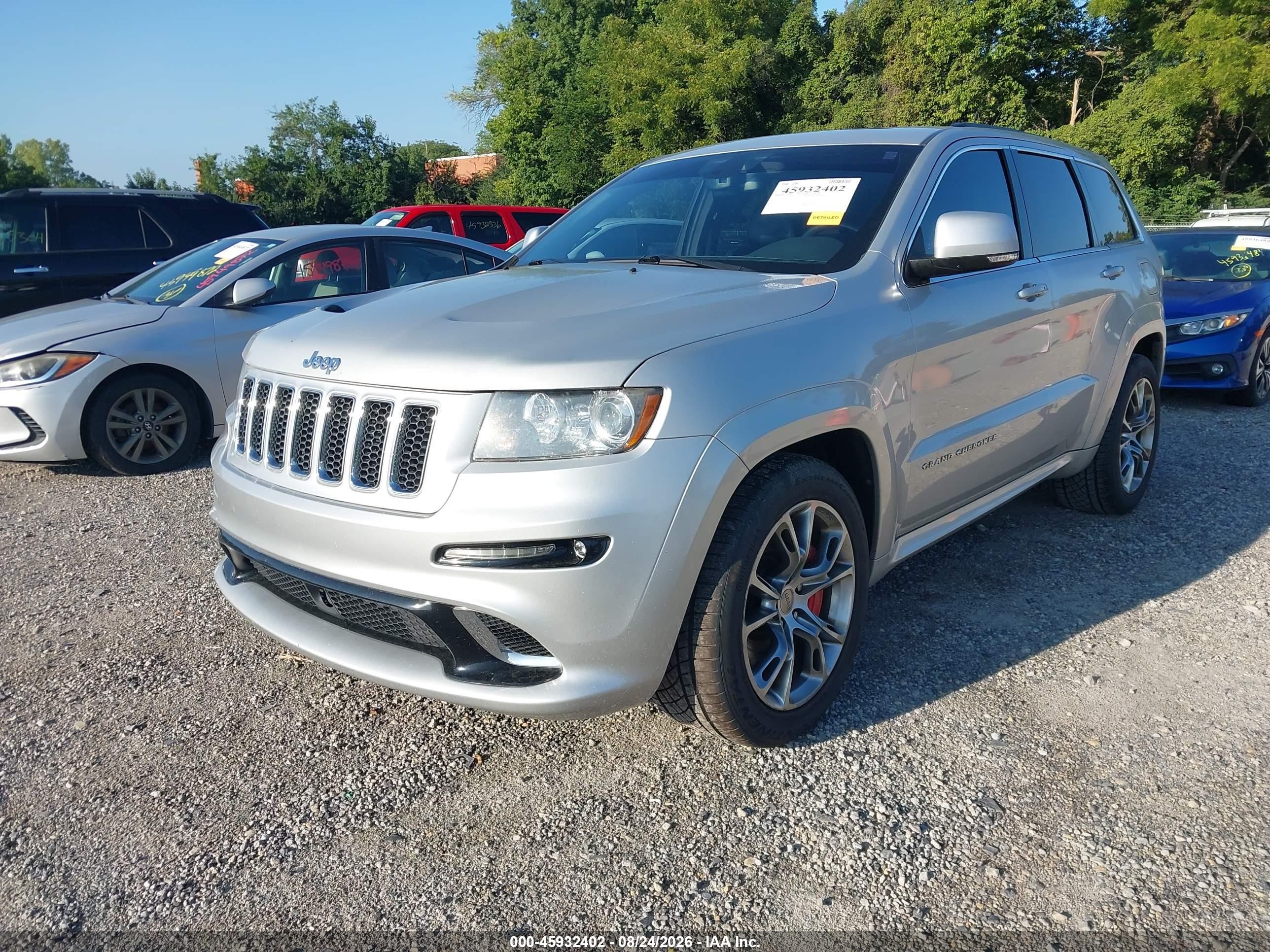 2012 Jeep Grand Cherokee Srt8 Серебряный vin: 1C4RJFDJ0CC292570