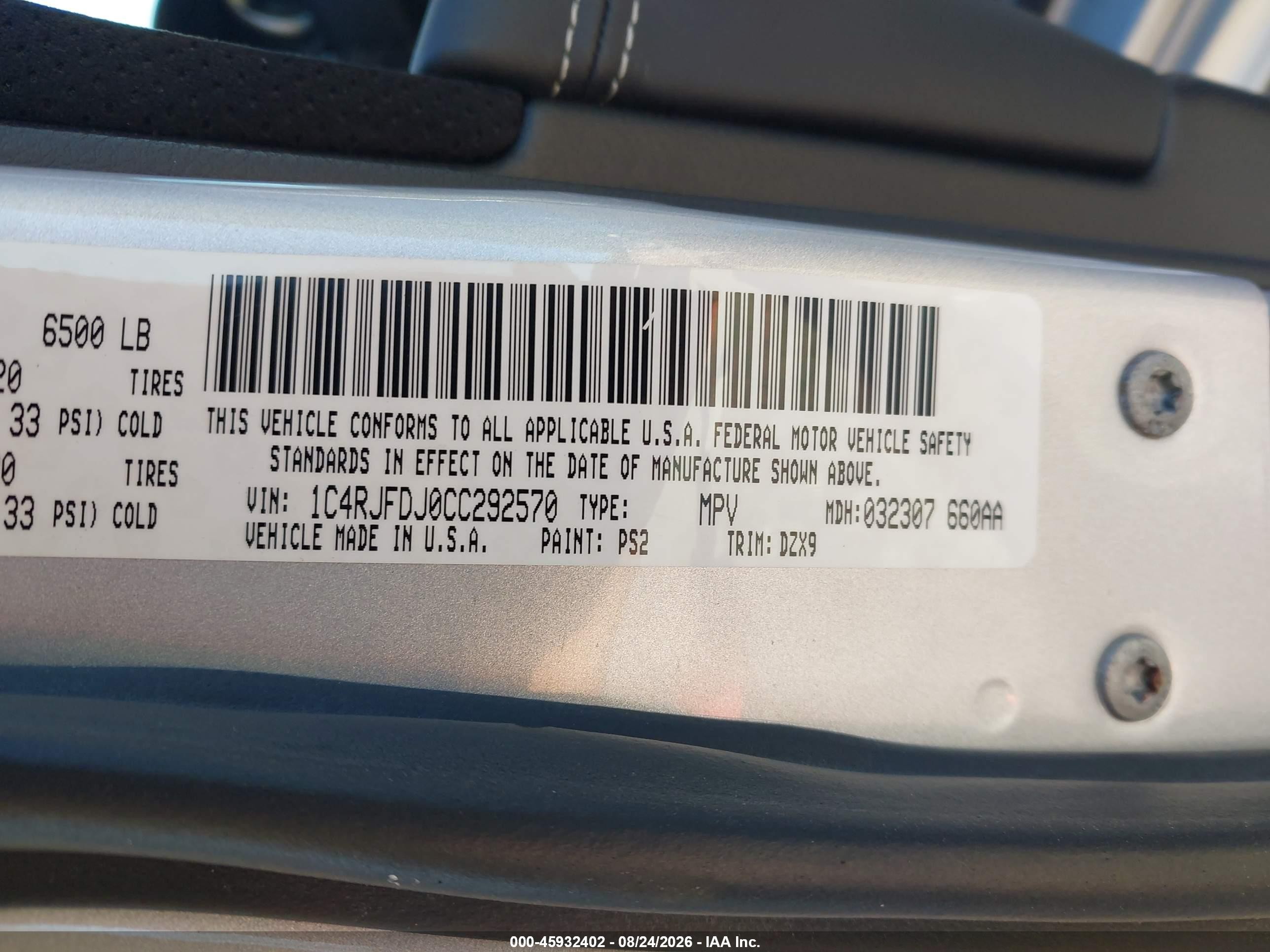 2012 Jeep Grand Cherokee Srt8 Серебряный vin: 1C4RJFDJ0CC292570