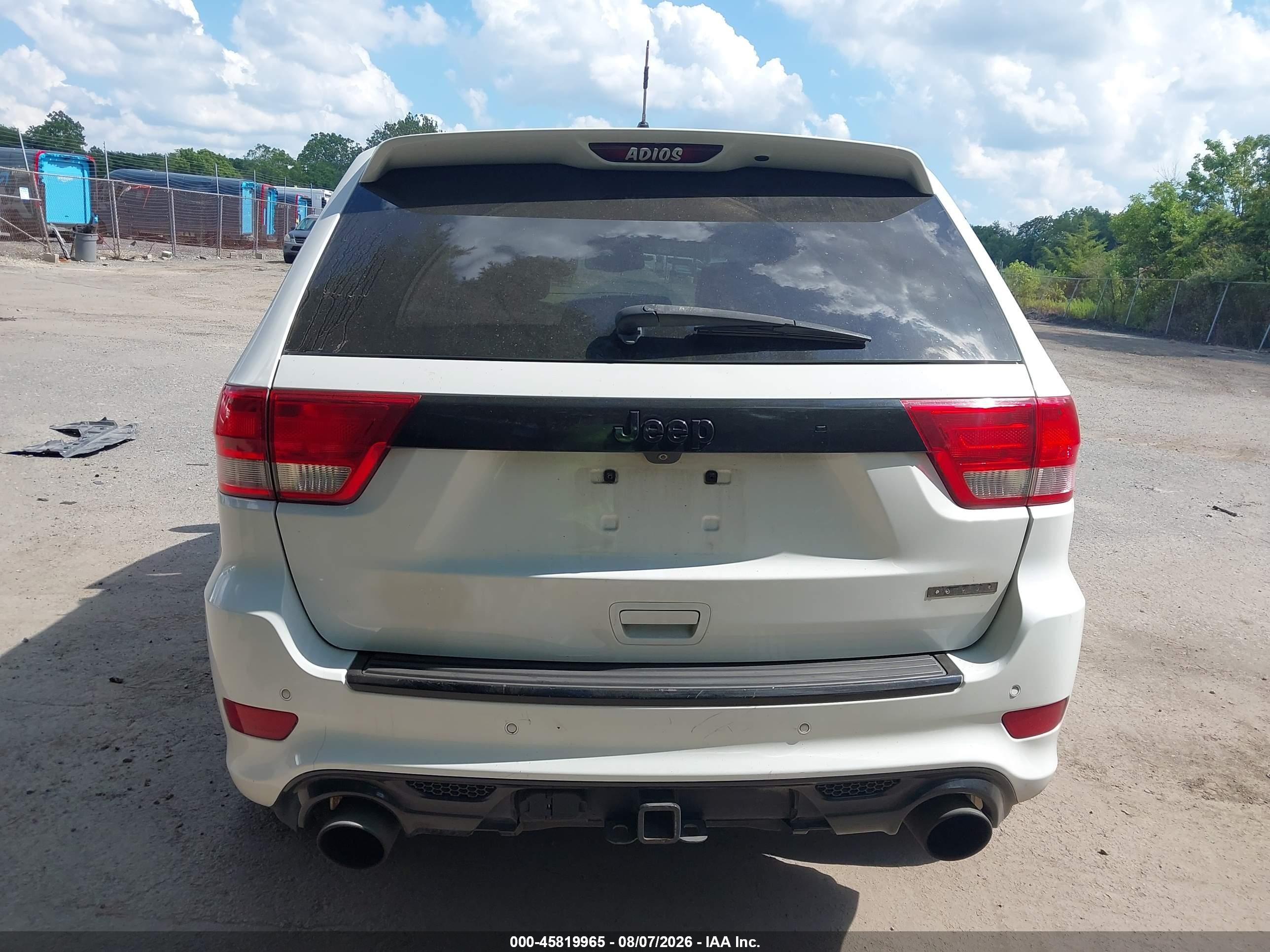 2013 Jeep Grand Cherokee Srt8 Alpine Белый vin: 1C4RJFDJ0DC541323