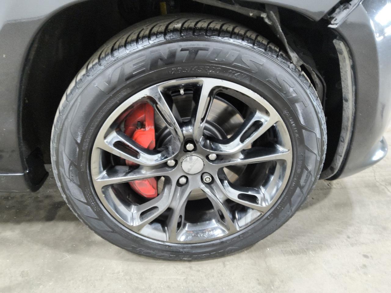 2012 Jeep Grand Cherokee Srt-8 Black vin: 1C4RJFDJ1CC289063 Damage: Right Front Tire, Worn, Replacement Required