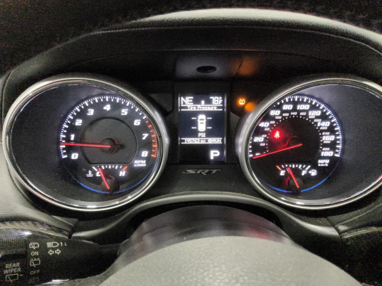 2012 Jeep Grand Cherokee Srt-8 Black vin: 1C4RJFDJ1CC289063 Damage: Warning - Tire Pressure, On, Unacceptable