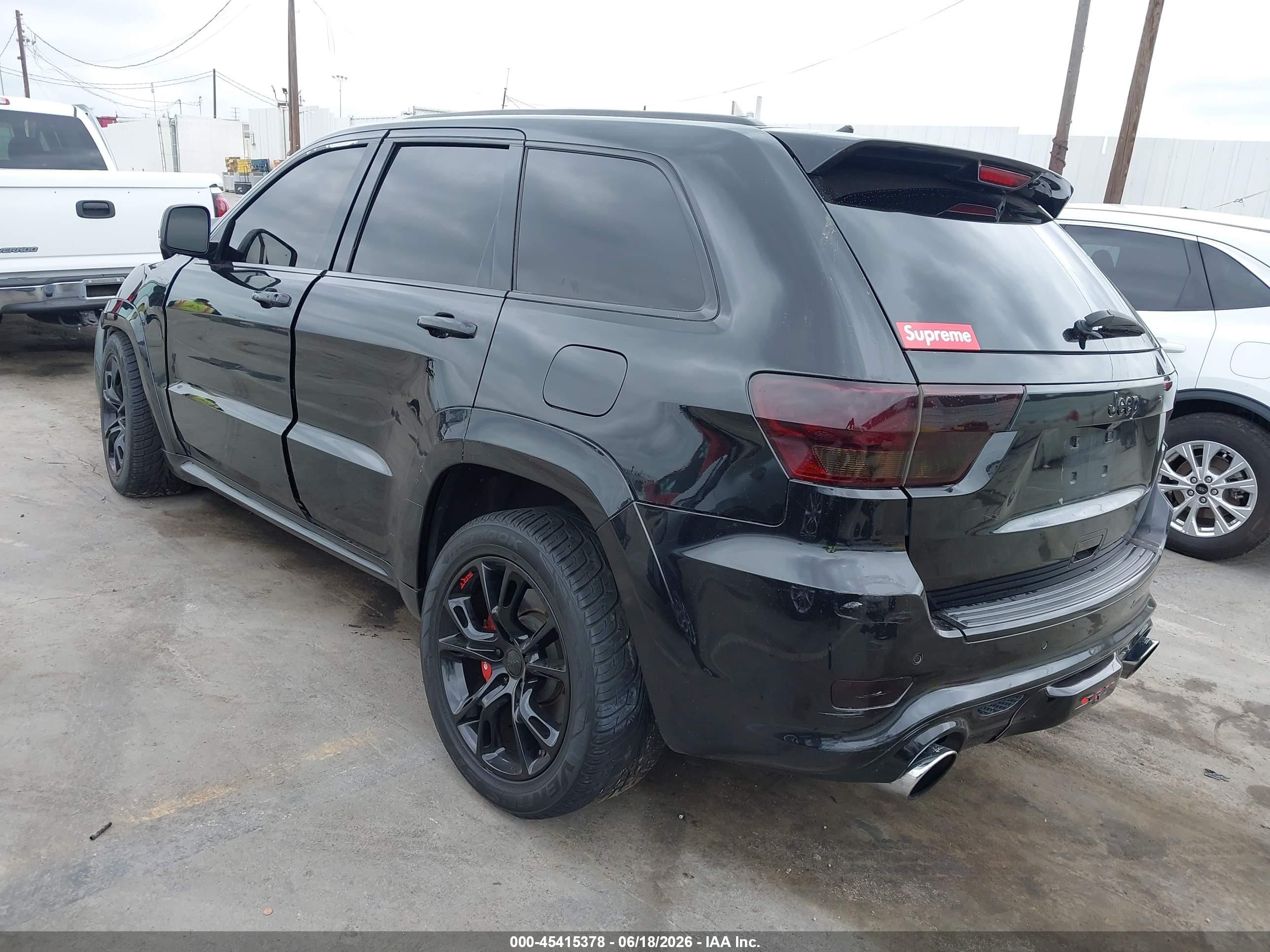 2012 Jeep Grand Cherokee Srt8 Black vin: 1C4RJFDJ2CC328775