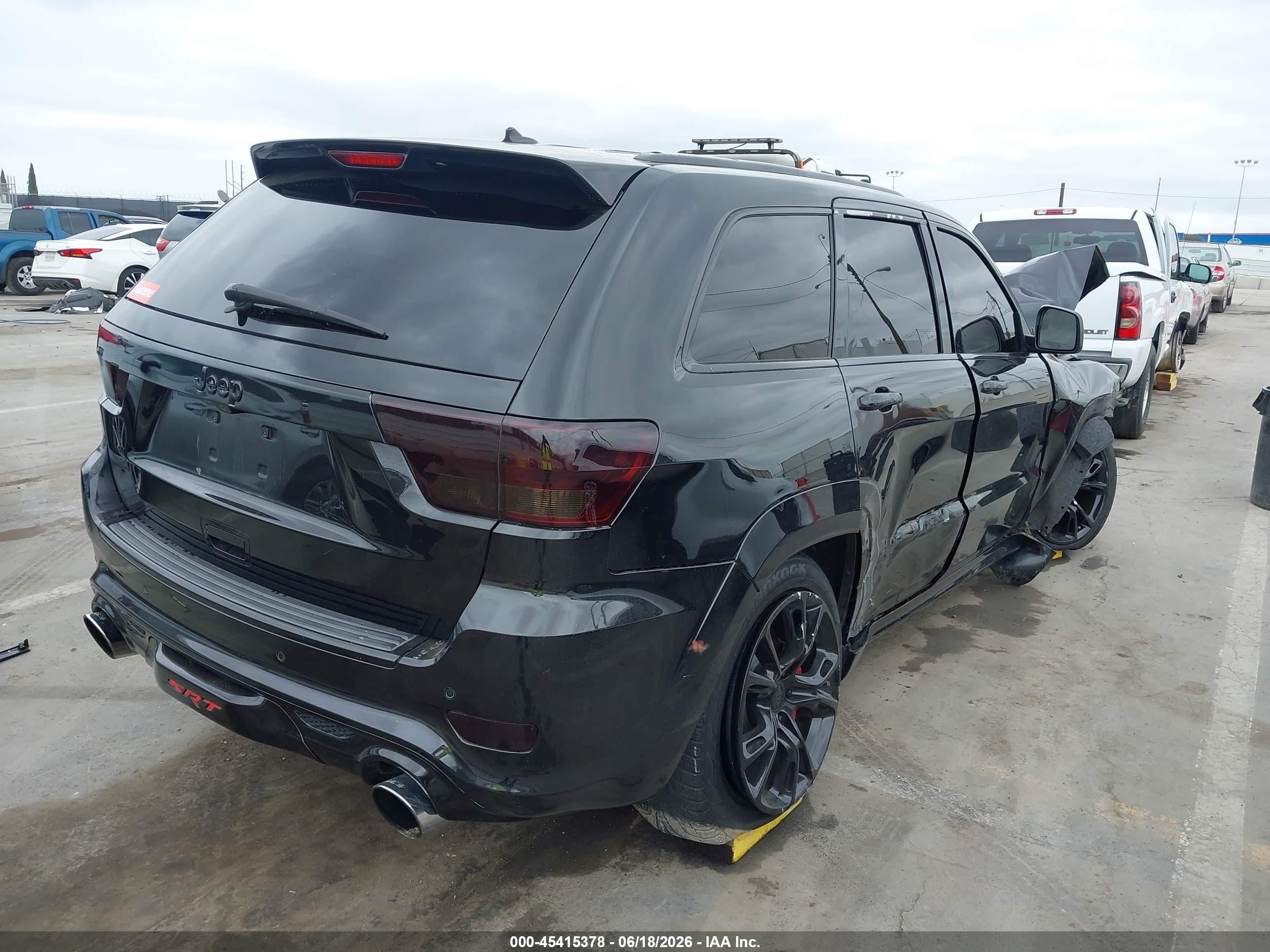 2012 Jeep Grand Cherokee Srt8 Black vin: 1C4RJFDJ2CC328775