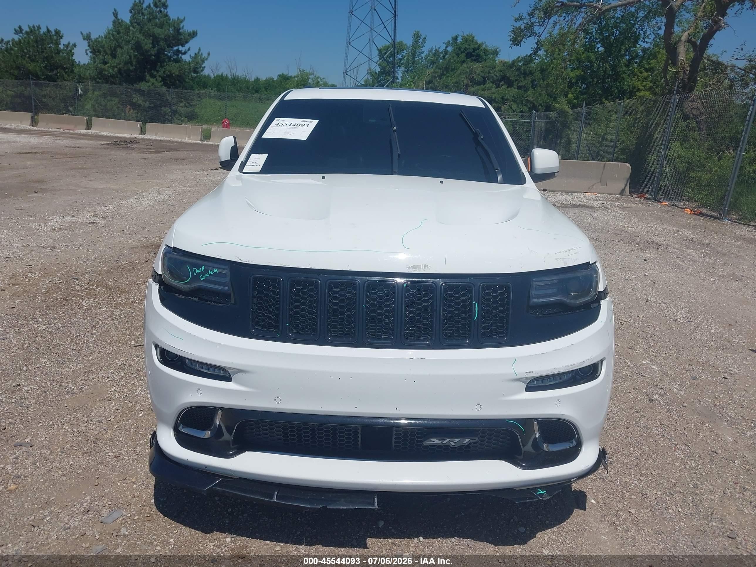 2014 Jeep Grand Cherokee Srt8 White vin: 1C4RJFDJ2EC377171