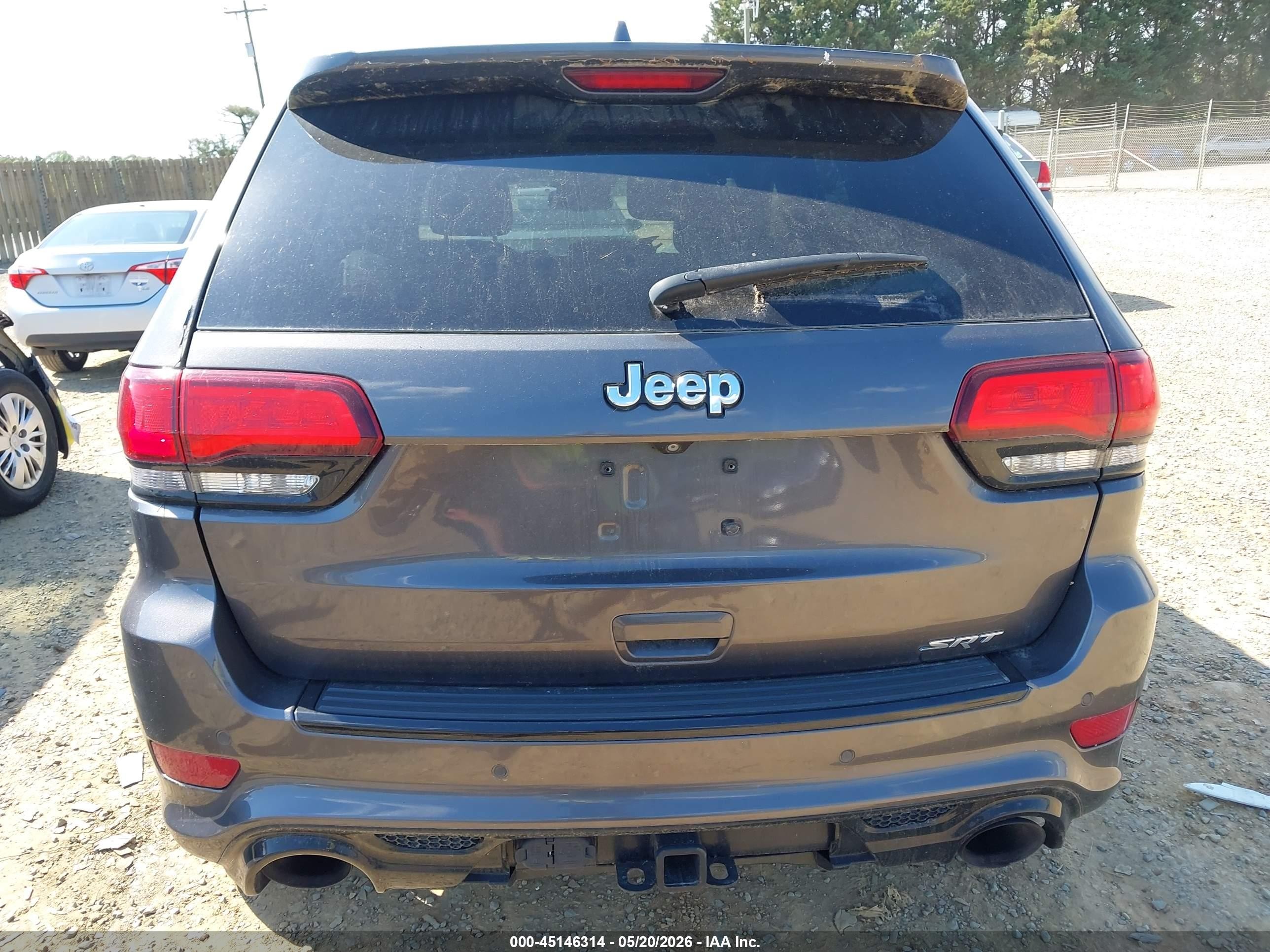 2014 Jeep Grand Cherokee Srt8 Gray vin: 1C4RJFDJ2EC478890