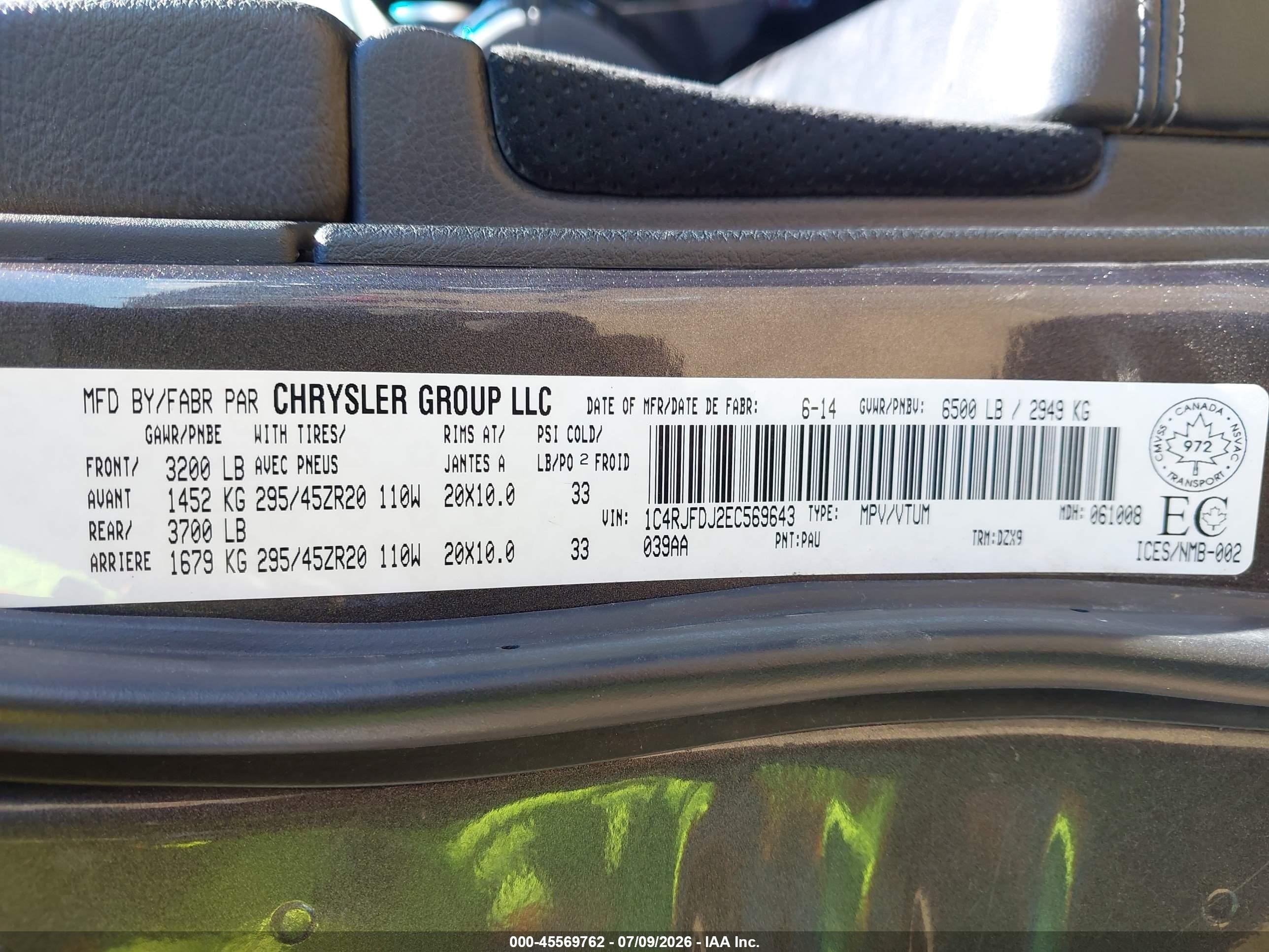 2014 Jeep Grand Cherokee Srt Gray vin: 1C4RJFDJ2EC569643