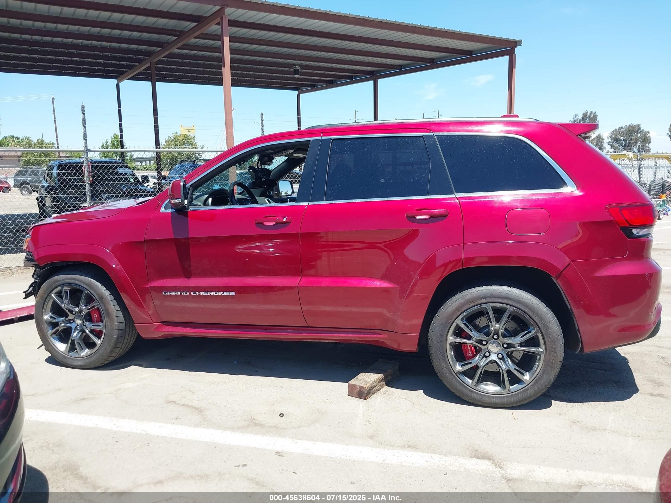 2015 Jeep Grand Cherokee Srt Burgundy vin: 1C4RJFDJ3FC796566