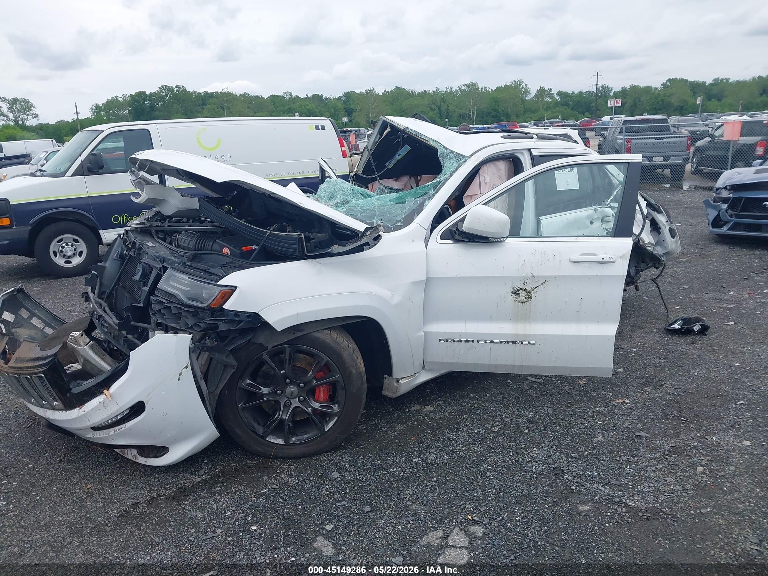 2014 Jeep Grand Cherokee Srt8 White vin: 1C4RJFDJ4EC440299