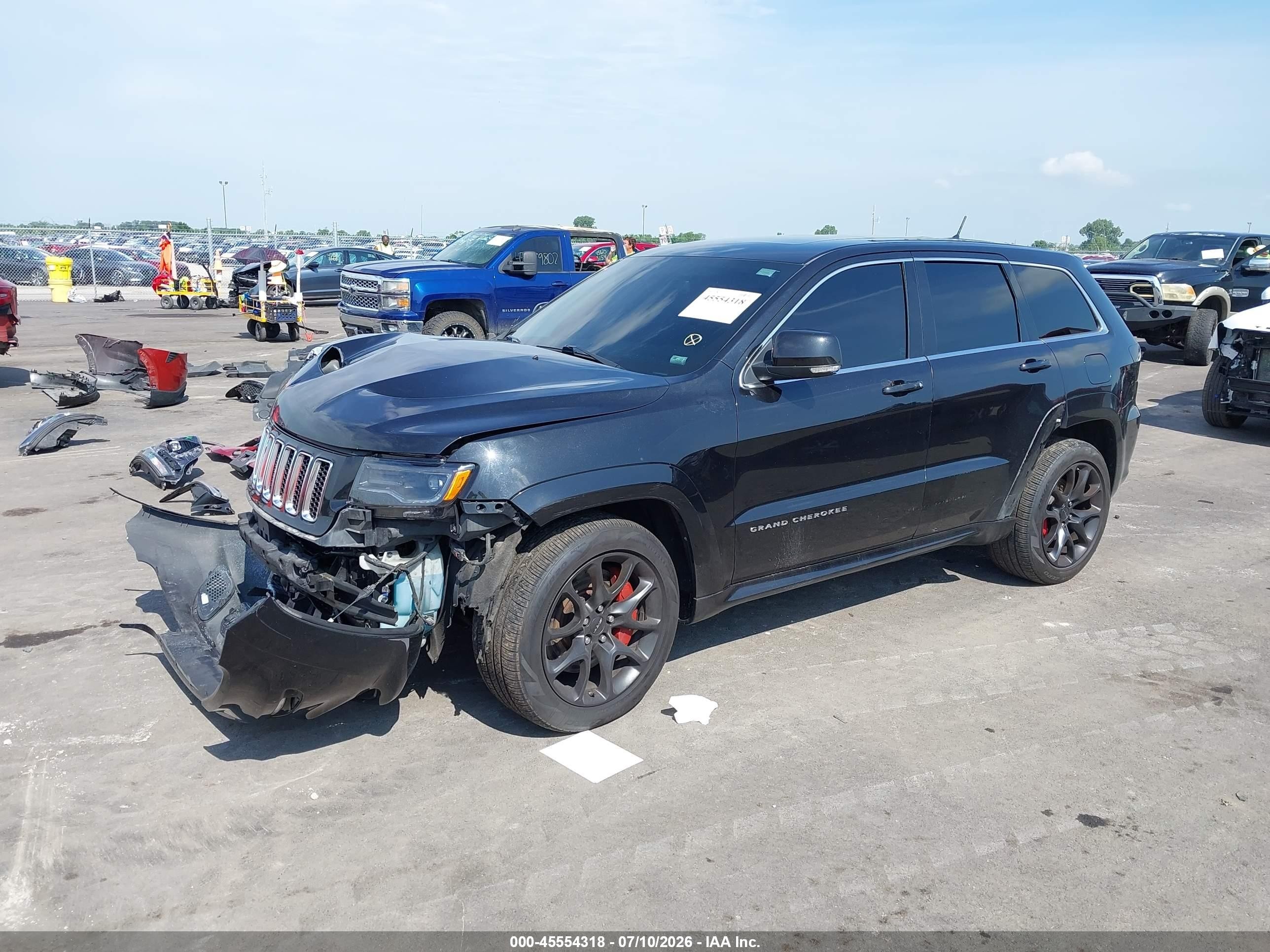 2012 Jeep Grand Cherokee Srt8 Black vin: 1C4RJFDJ5CC148464