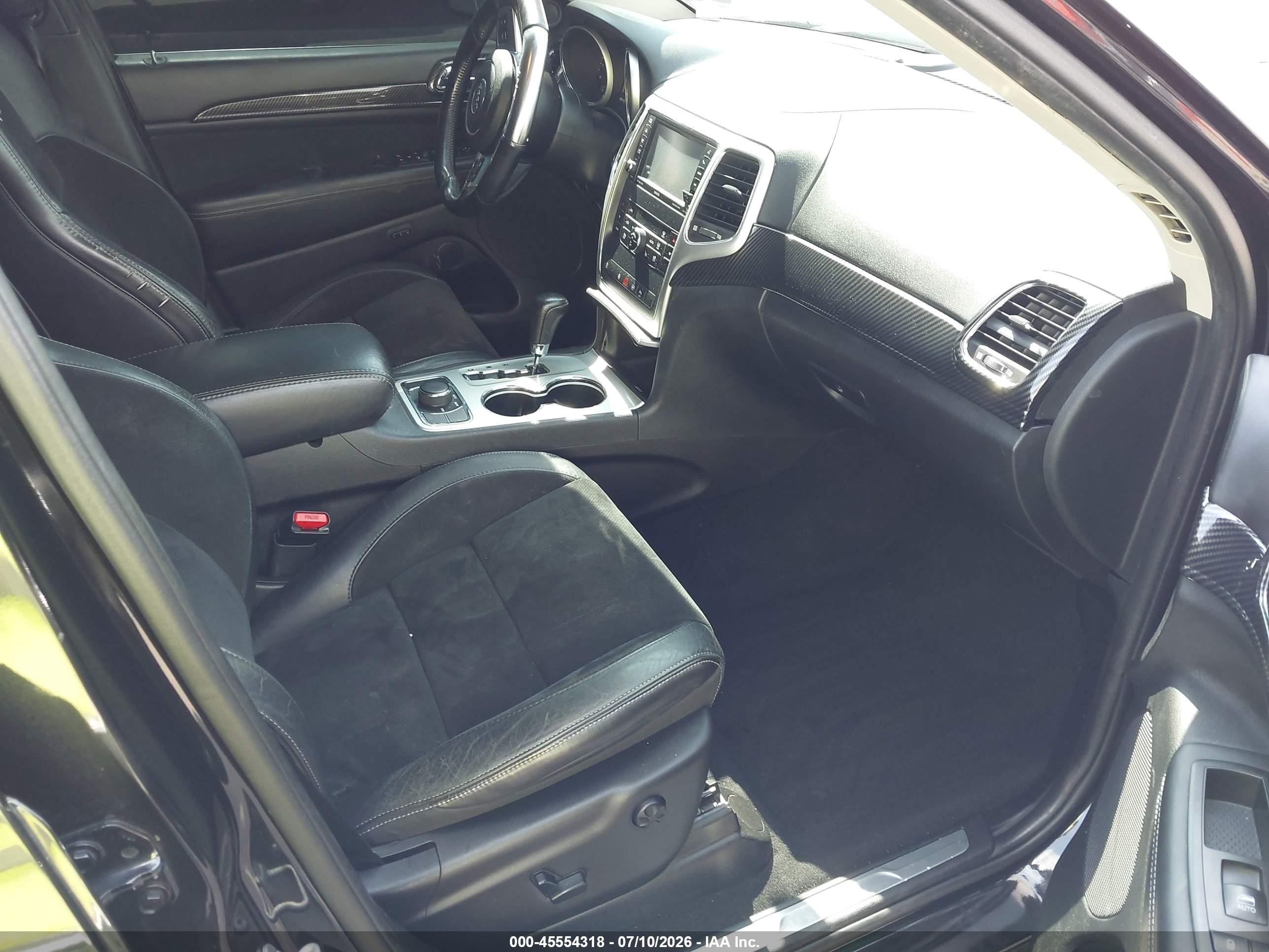 2012 Jeep Grand Cherokee Srt8 Black vin: 1C4RJFDJ5CC148464