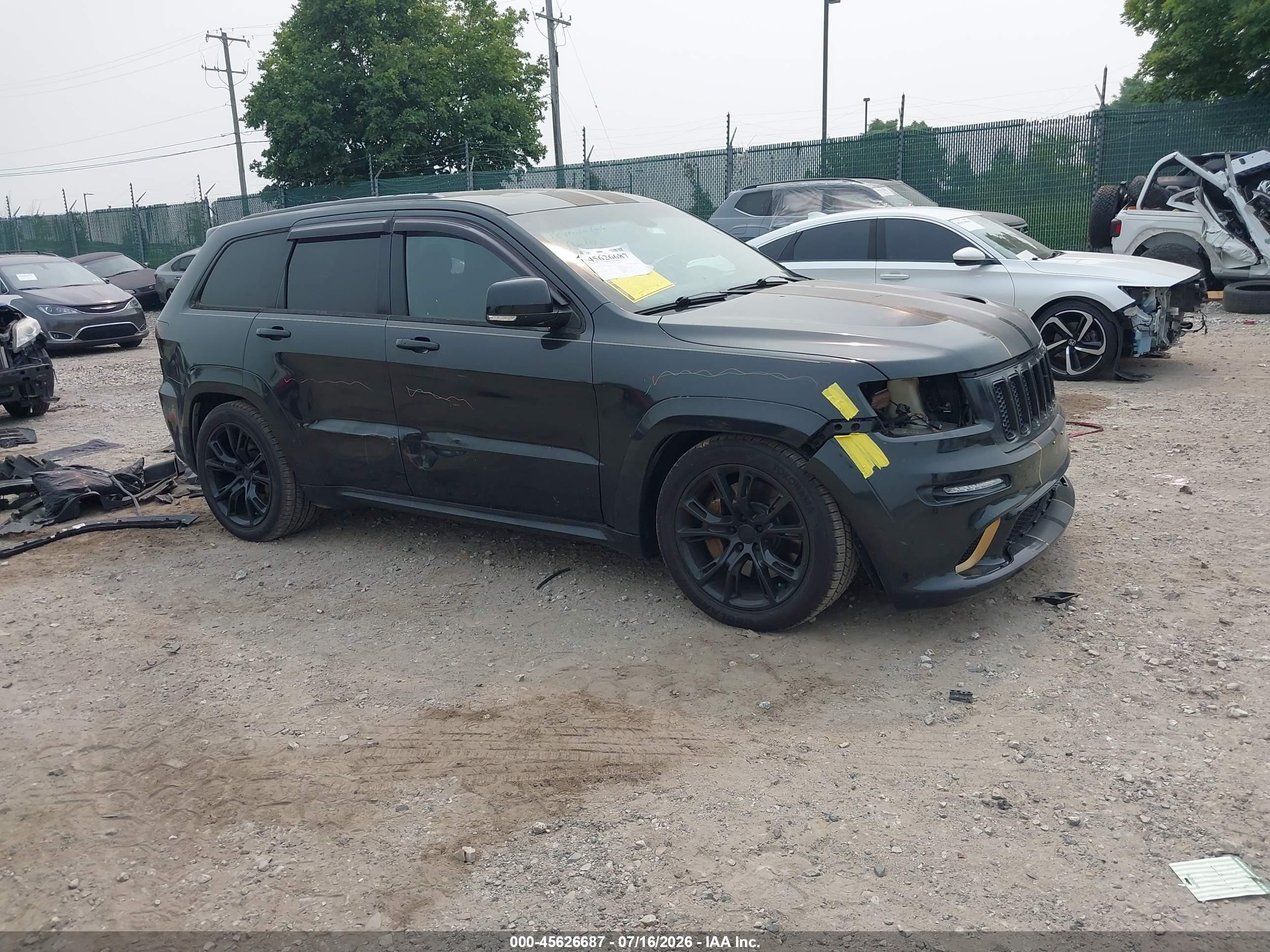 2012 Jeep Grand Cherokee Srt8 Black vin: 1C4RJFDJ6CC248590
